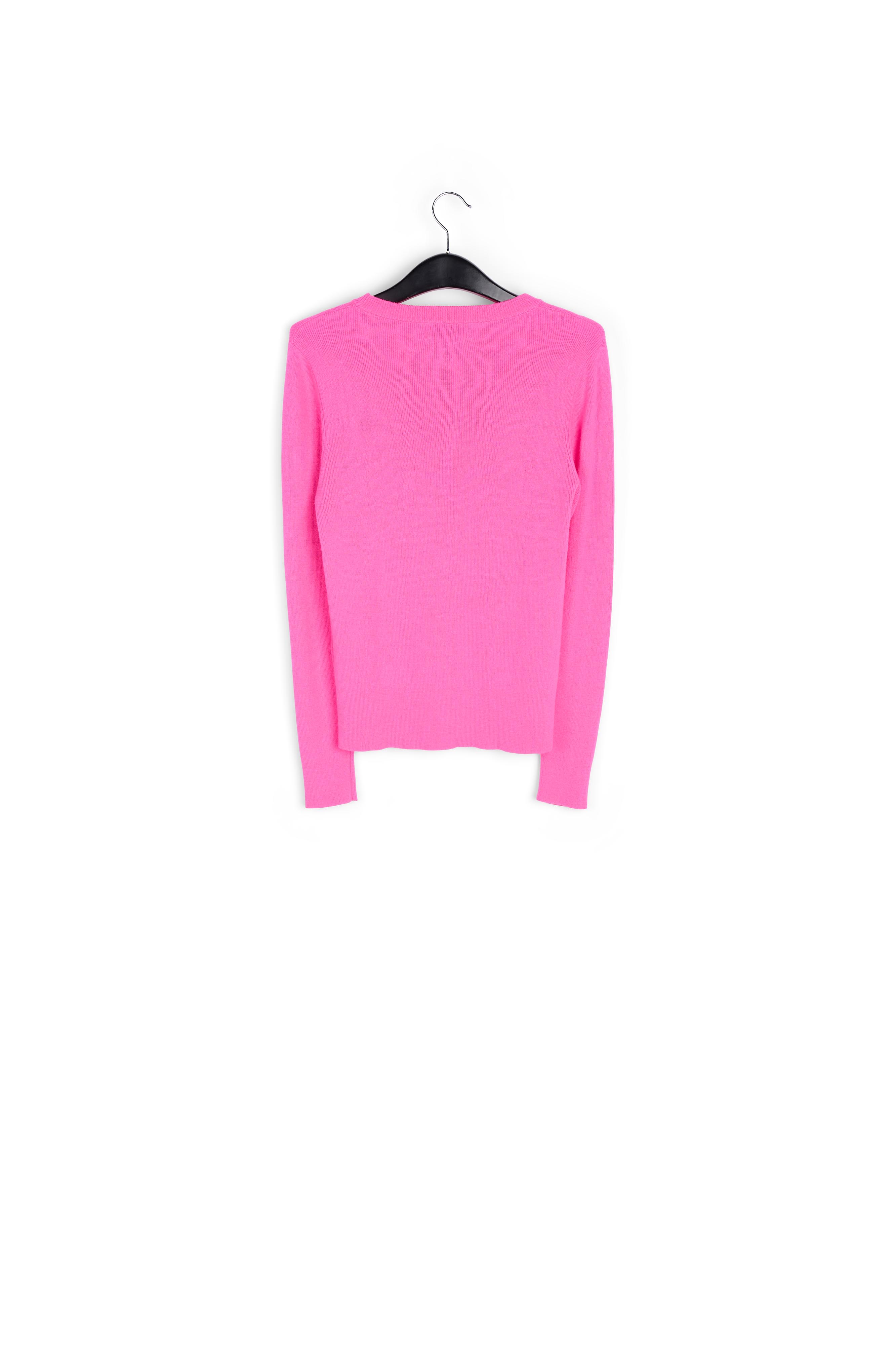 Neon pink rib-knitted sweater RE—SSENTIEL second-hand photo 2