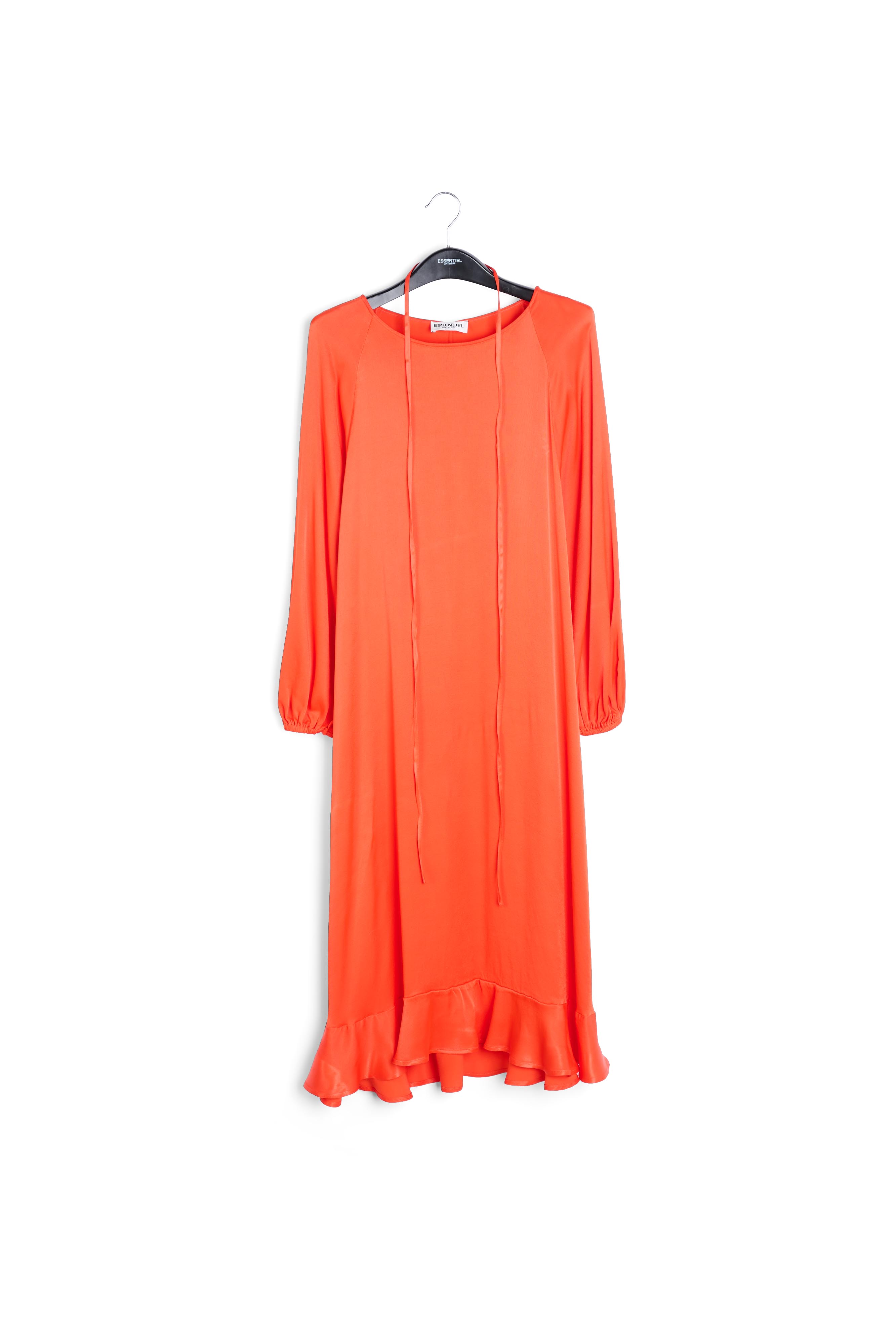 Oranje midi-jurk RE—SSENTIEL tweedehands photo 1