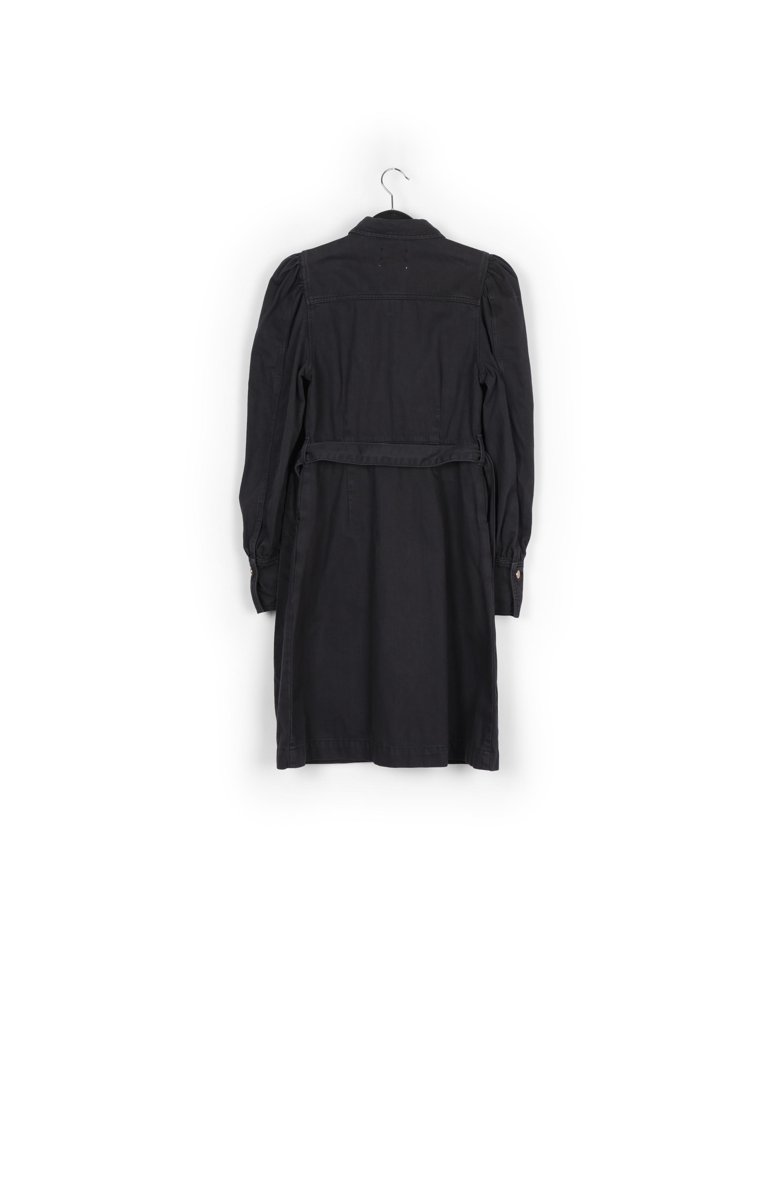 Black denim shirt dress RE—SSENTIEL second-hand photo 2