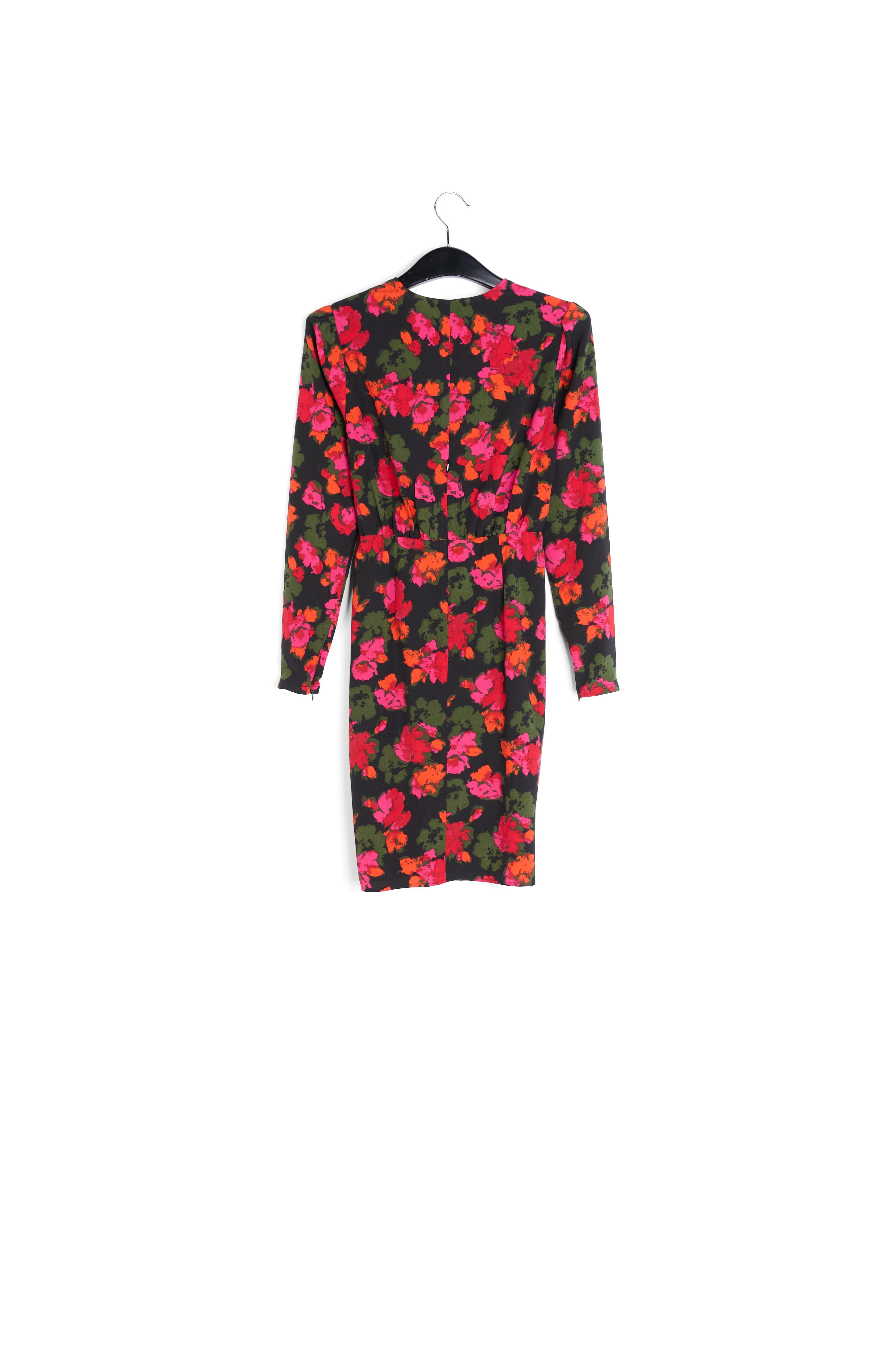 Black and blue wrap effect midi dress RE—SSENTIEL second-hand photo 2