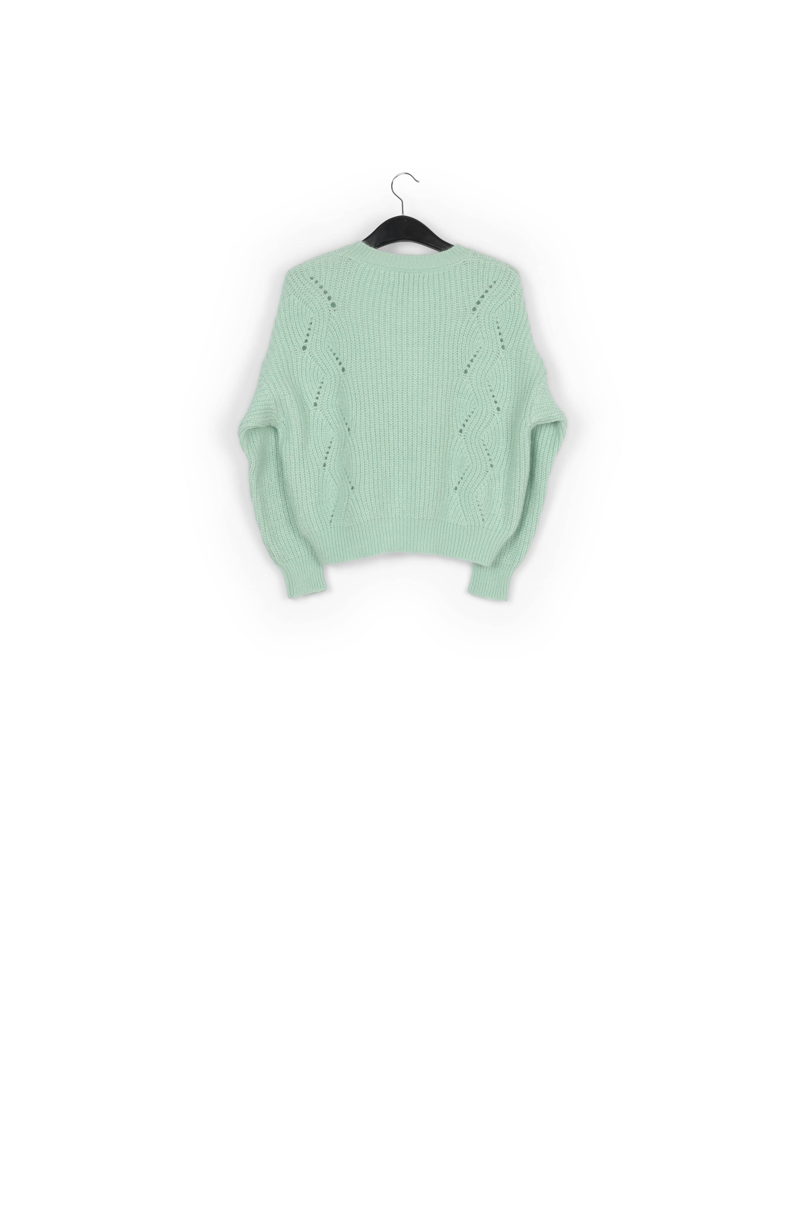 Mint green ribbed mohair-blend sweater RE—SSENTIEL second-hand photo 2