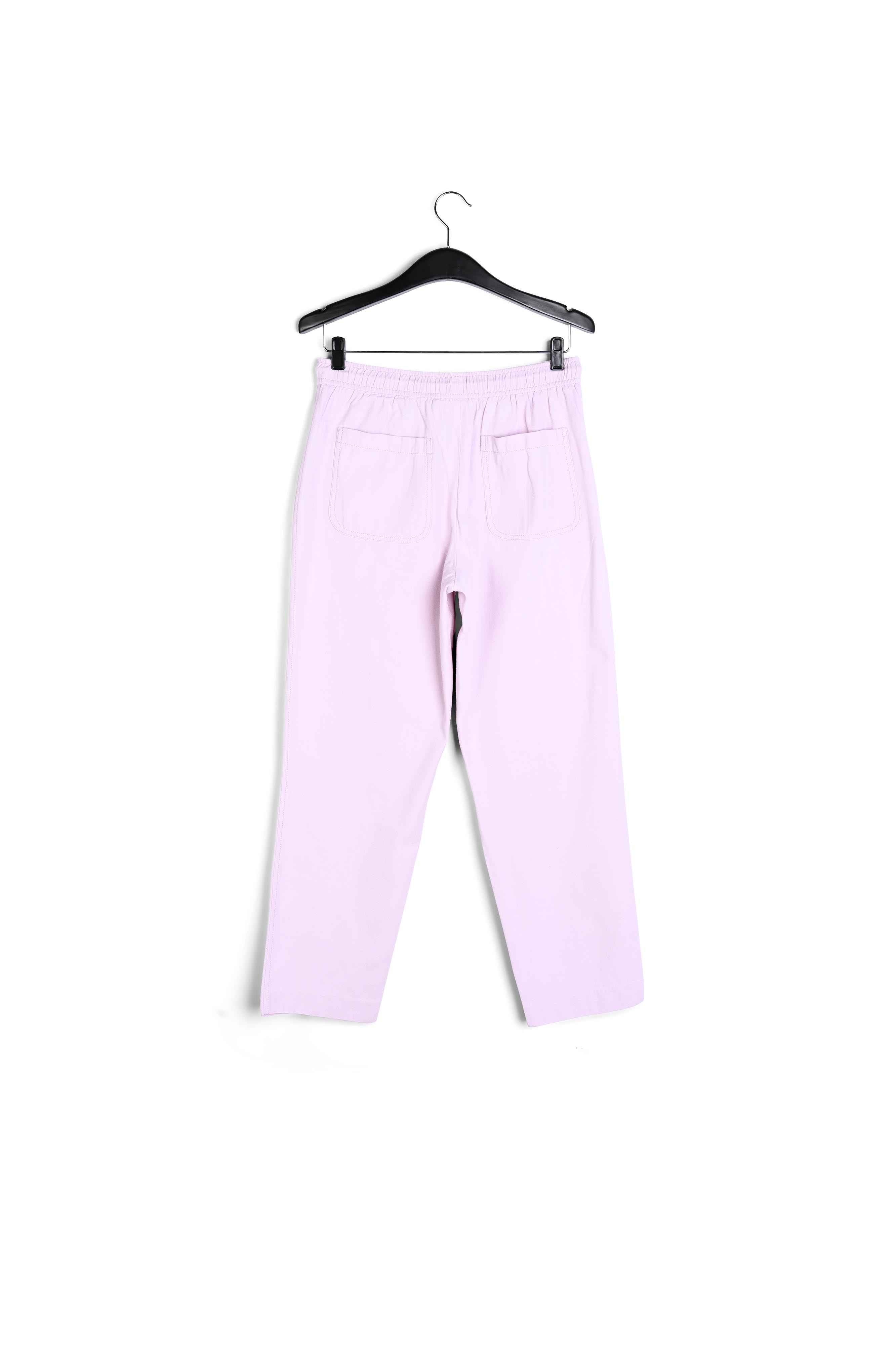 Pantalon fuselé en coton lilas RE—SSENTIEL seconde main photo 2