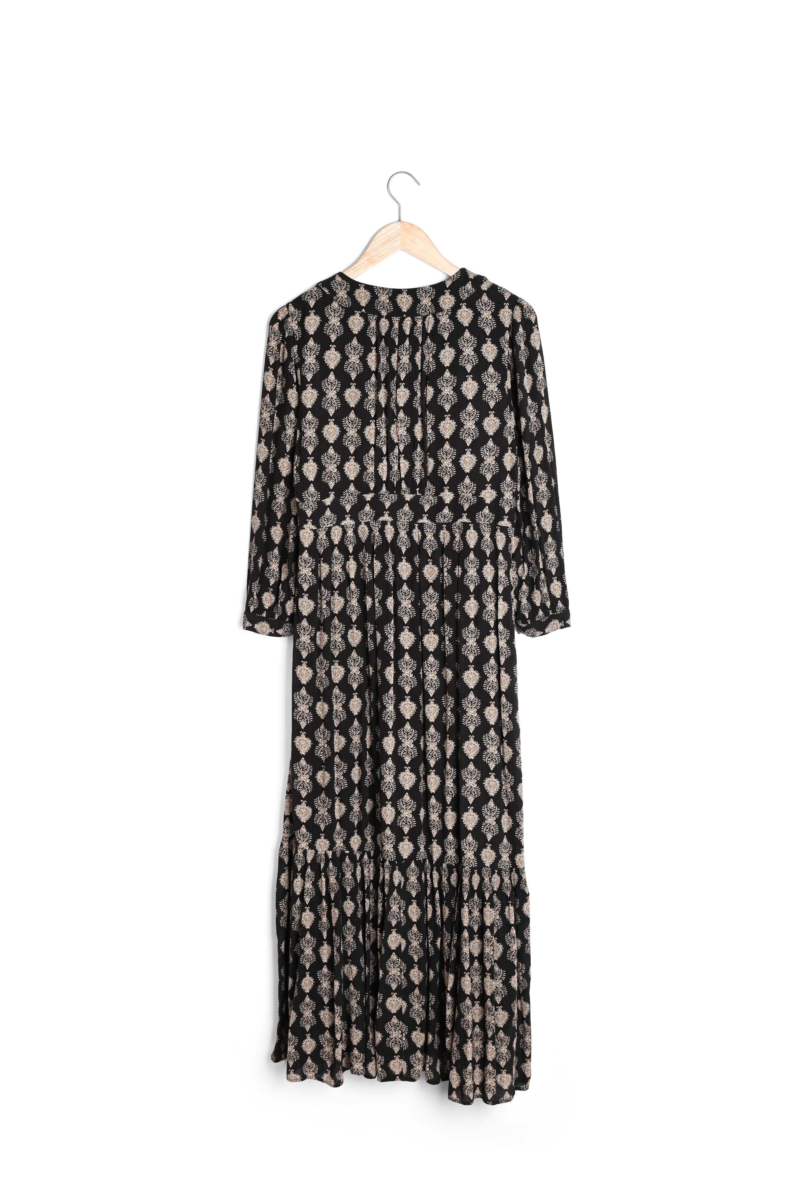 Robe longue fluide imprimée noire et blanche Ludine Maison 123 seconde main photo 2