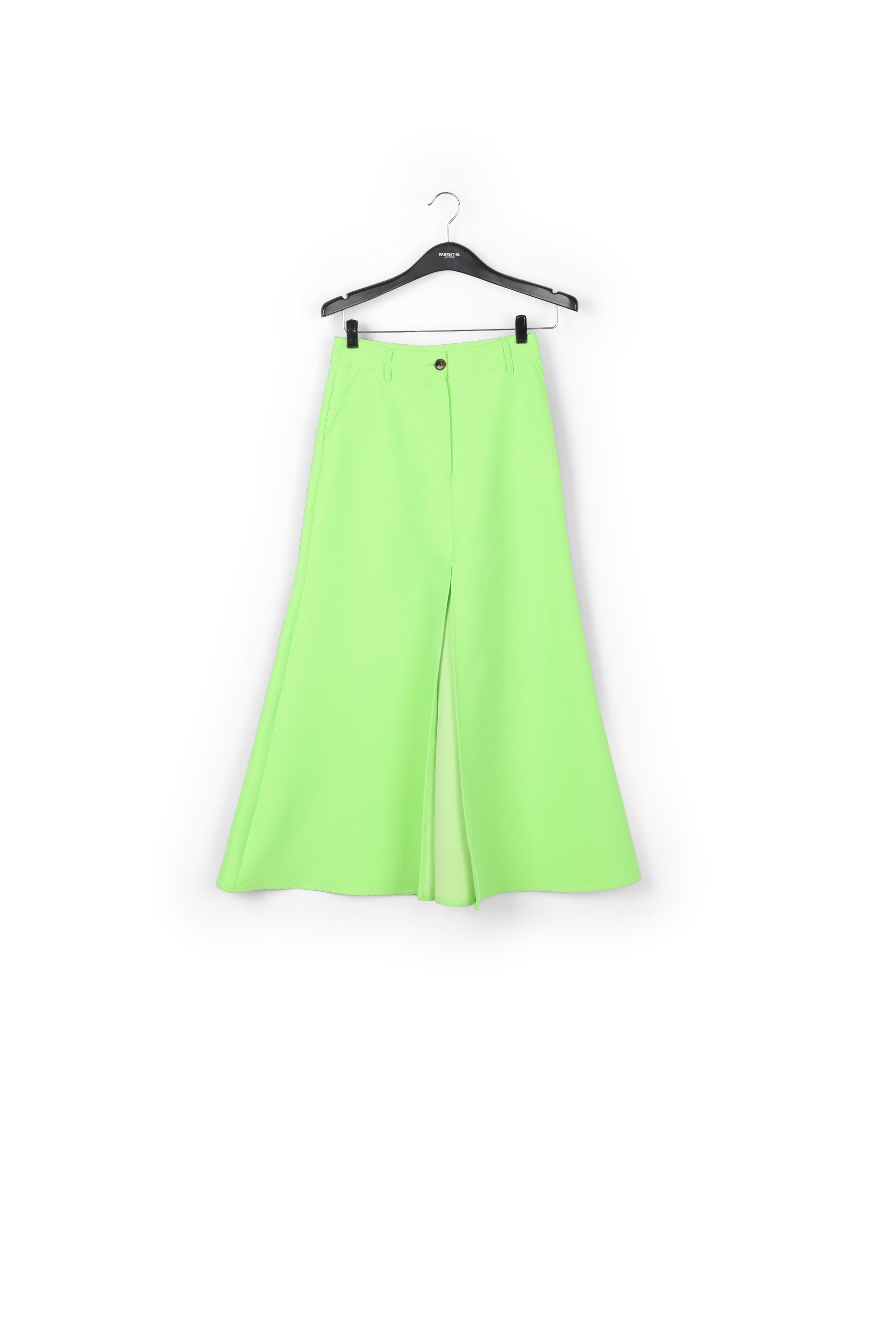 Maxi jupe trapèze vert fluo RE—SSENTIEL seconde main photo 1
