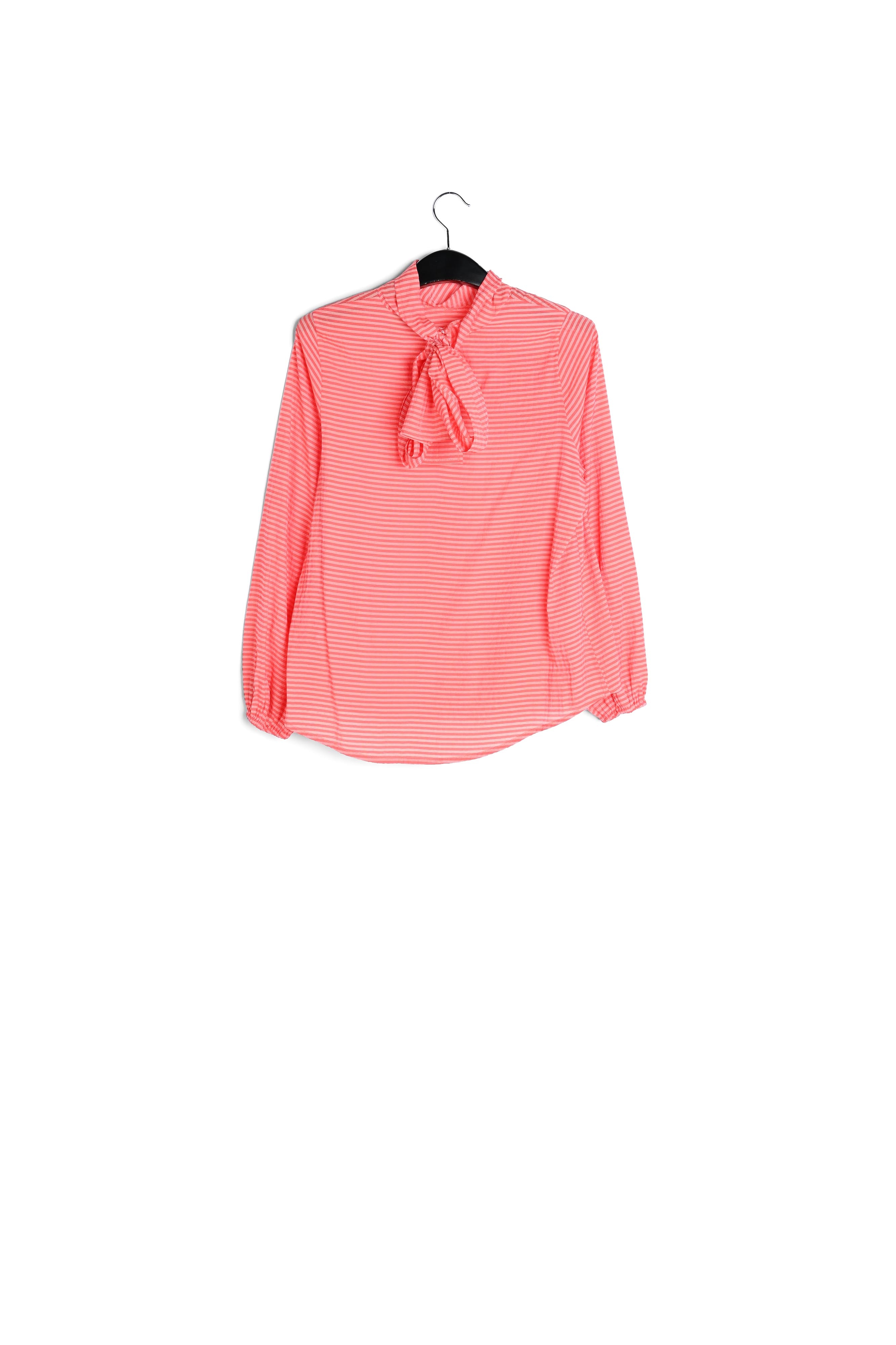 Rood en zalmroze geruite blouse met sjaal RE—SSENTIEL tweedehands photo 2