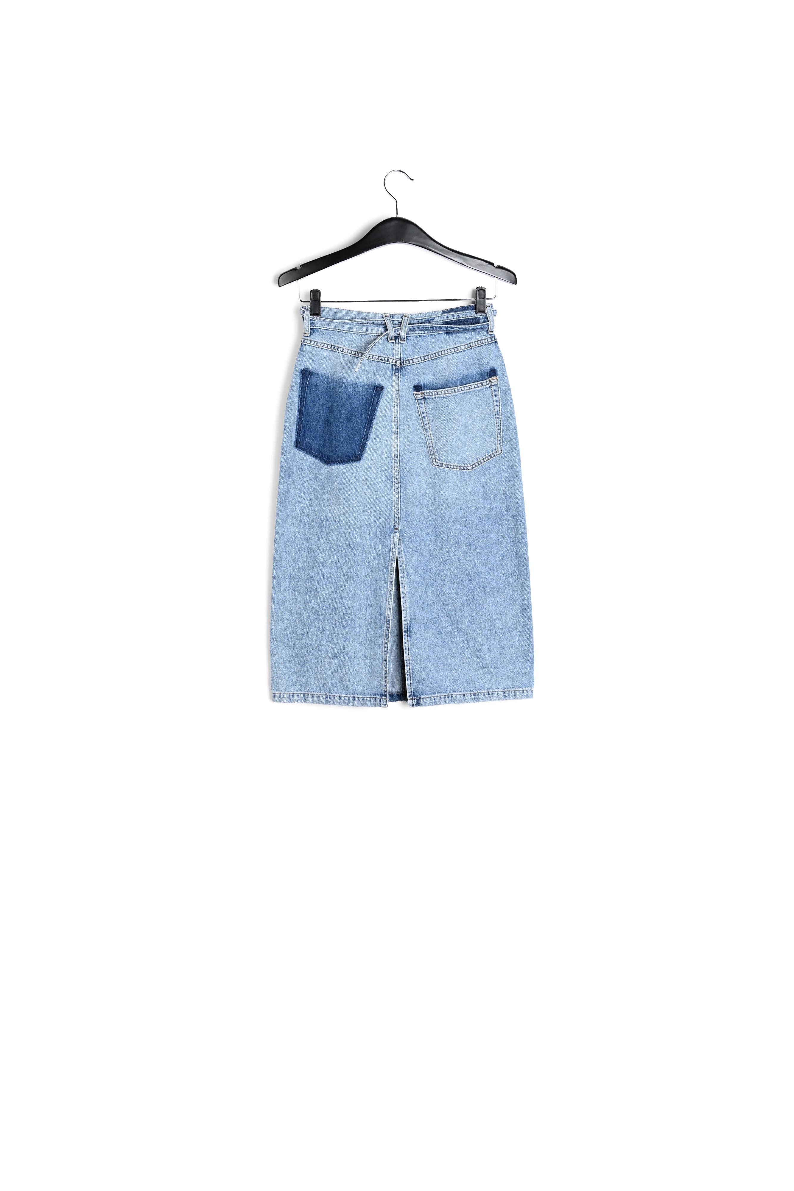 Blauwe A-jeansrok met hoge taille RE—SSENTIEL tweedehands photo 2