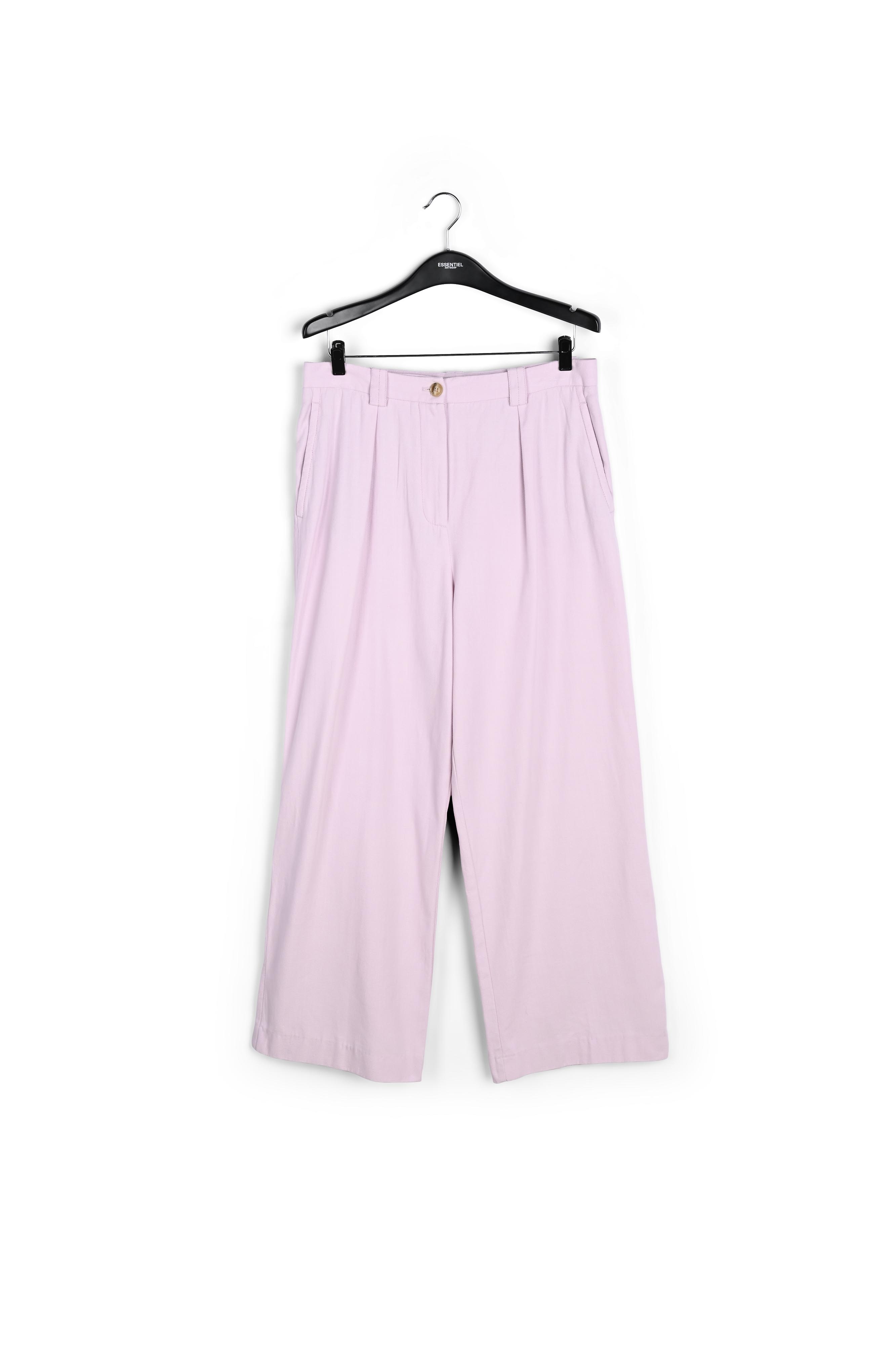 Lilac cotton wide-leg pants RE—SSENTIEL second-hand photo 1