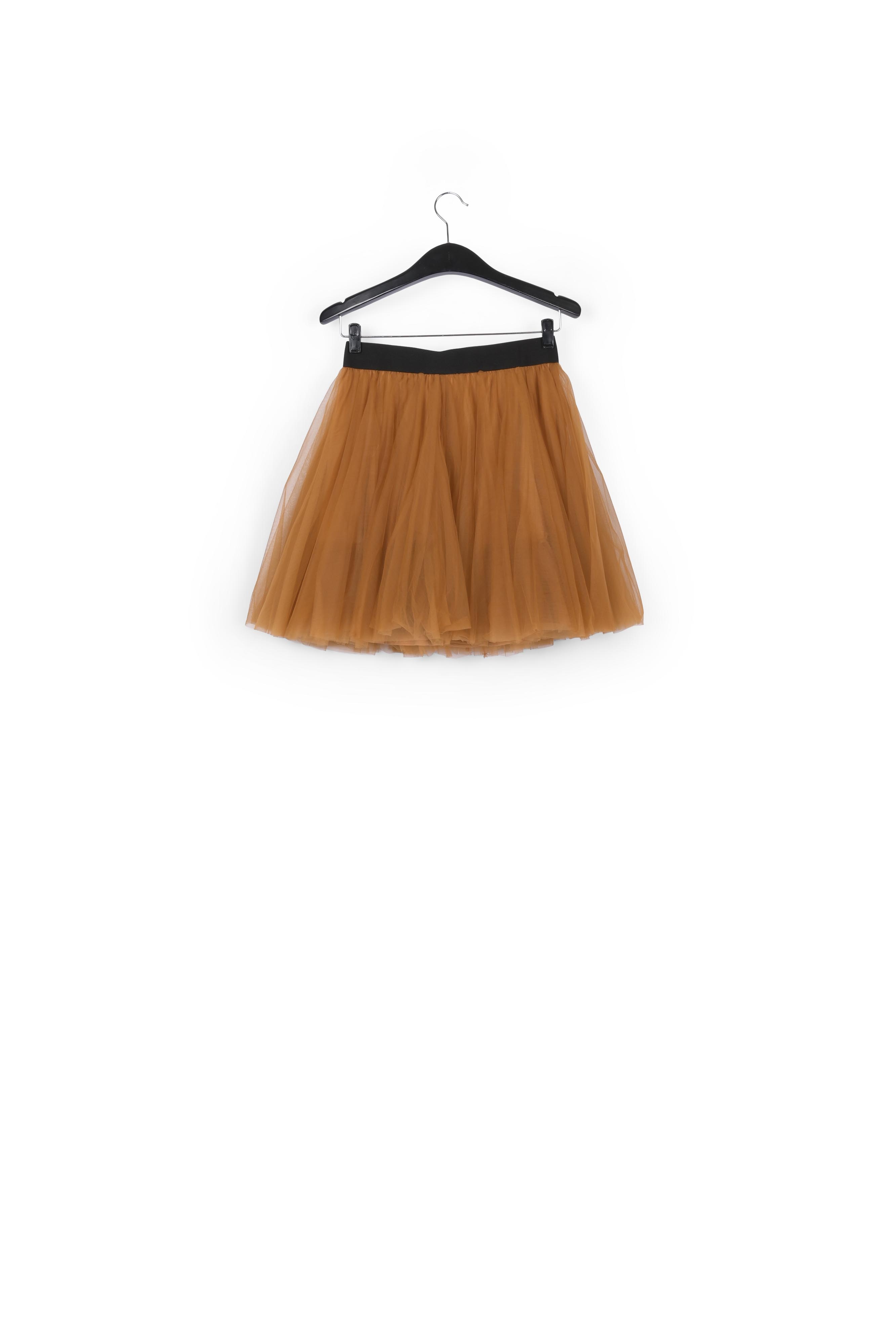 Camel tulle mini skirt RE—SSENTIEL second-hand photo 2
