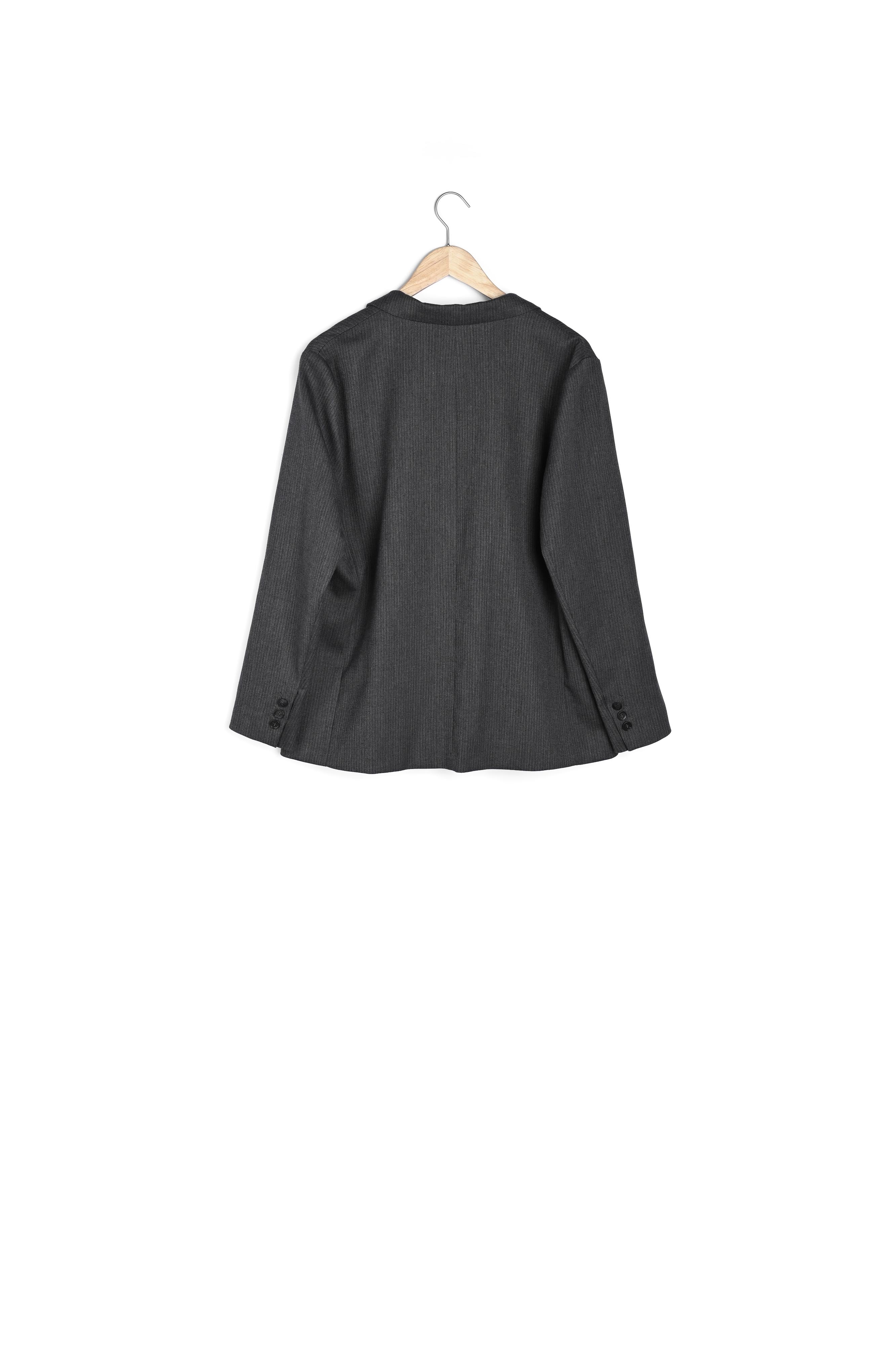 Veste de tailleur finement rayée grise Frimousse Maison 123 seconde main photo 2