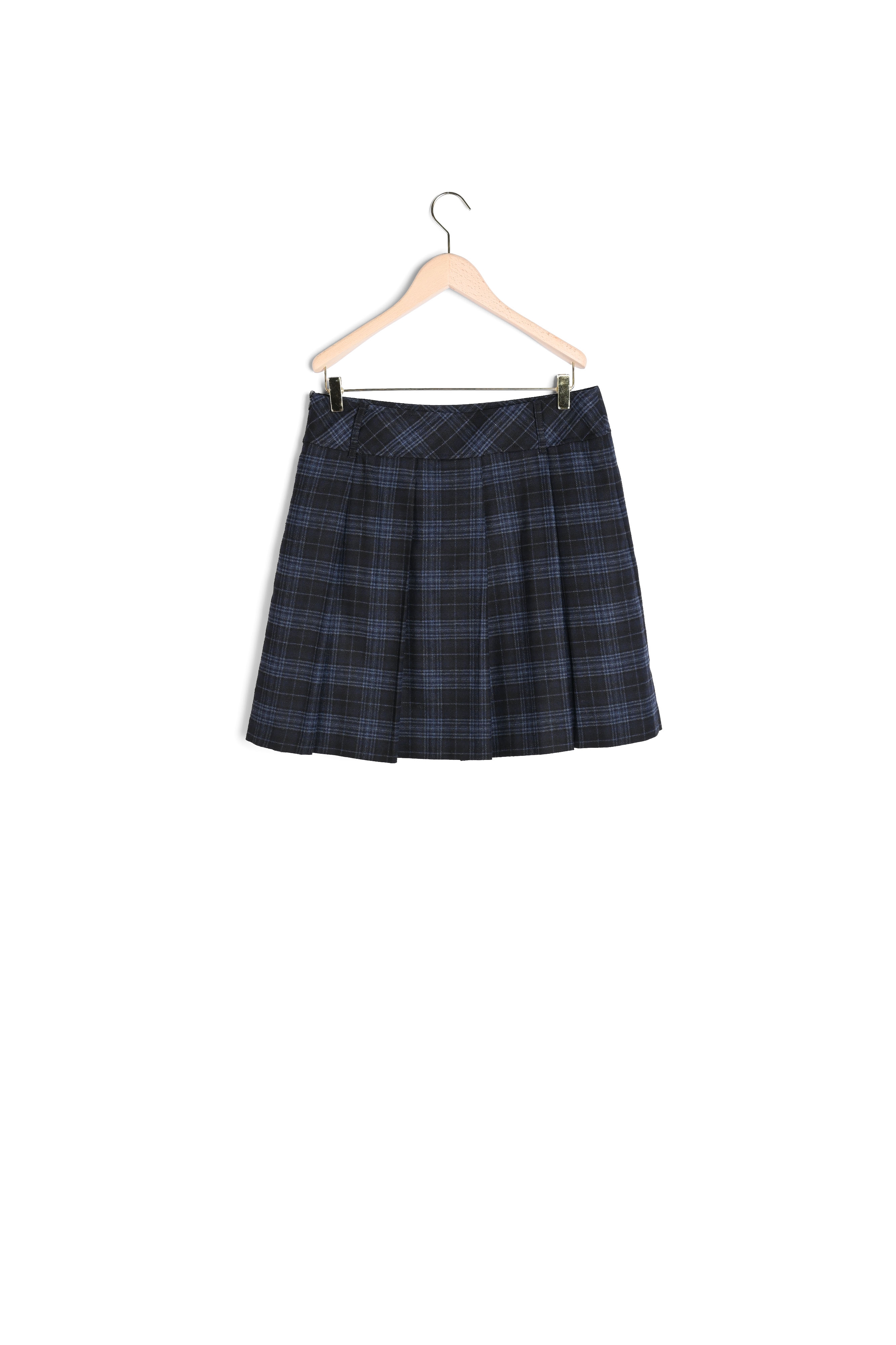Photo produit Jupe Jussie bleu nuit en tartan numéro 1