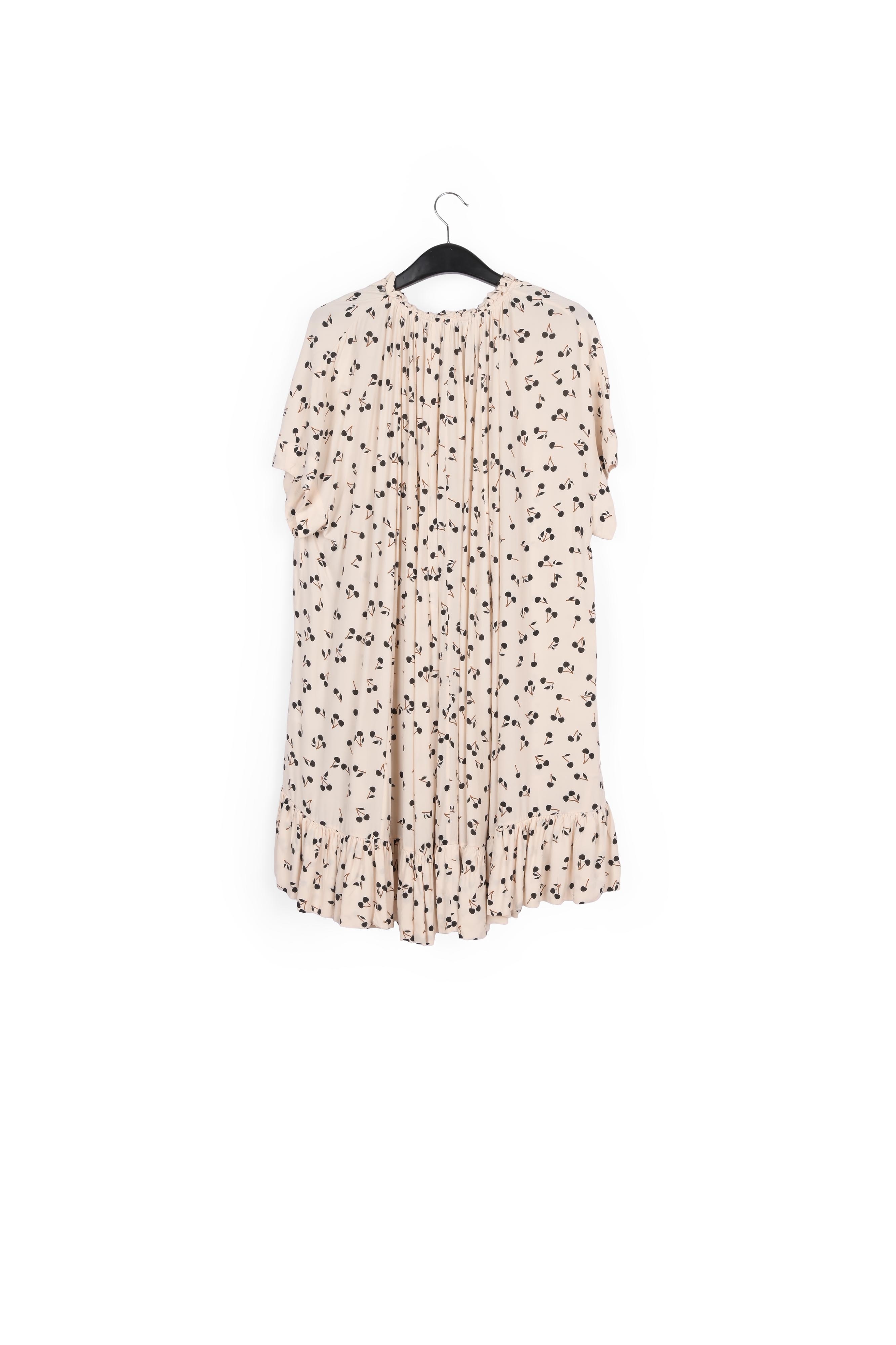 Robe blanc cassé oversize à cerises RE—SSENTIEL seconde main photo 2