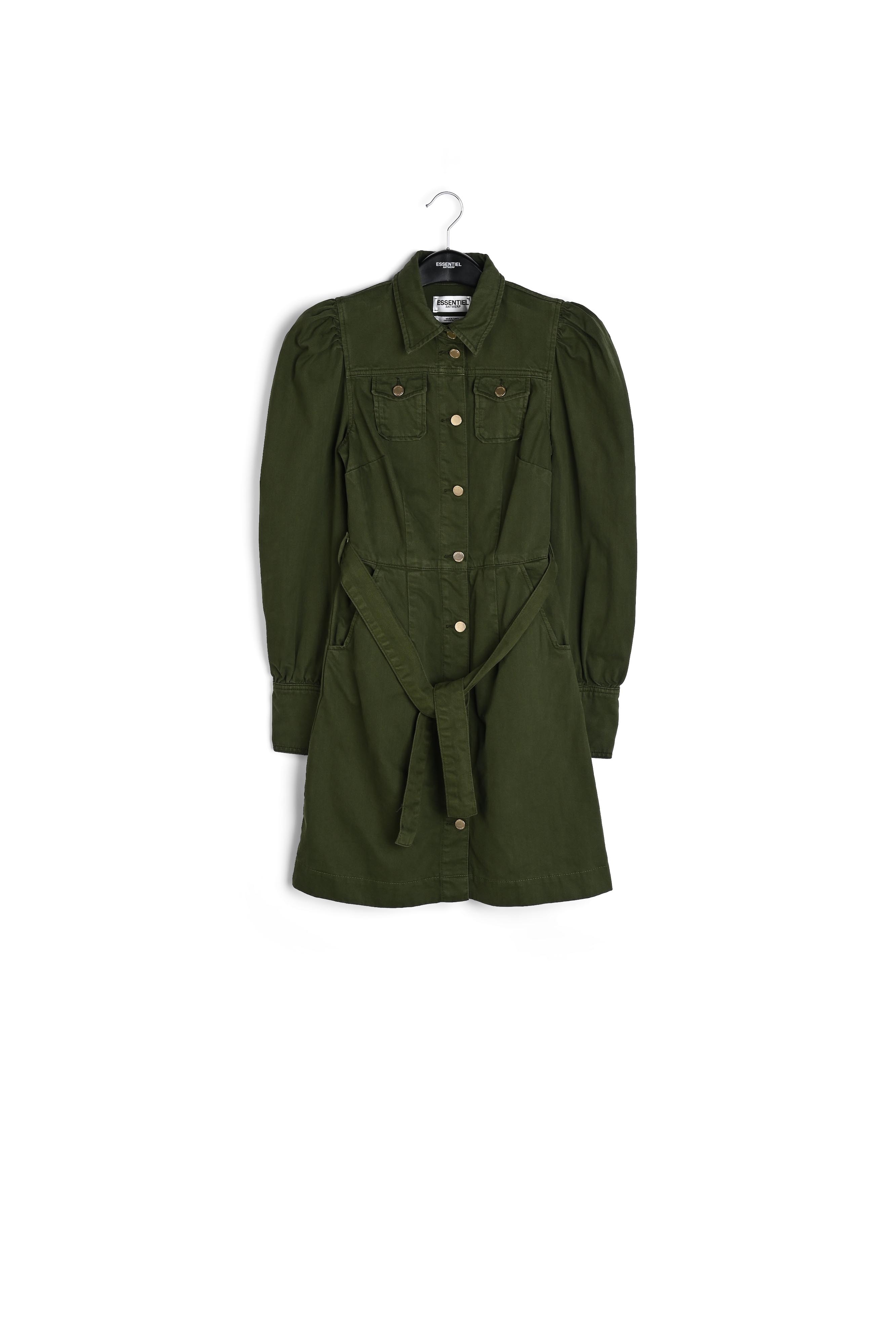 Robe chemise en denim vert pin RE—SSENTIEL seconde main photo 1
