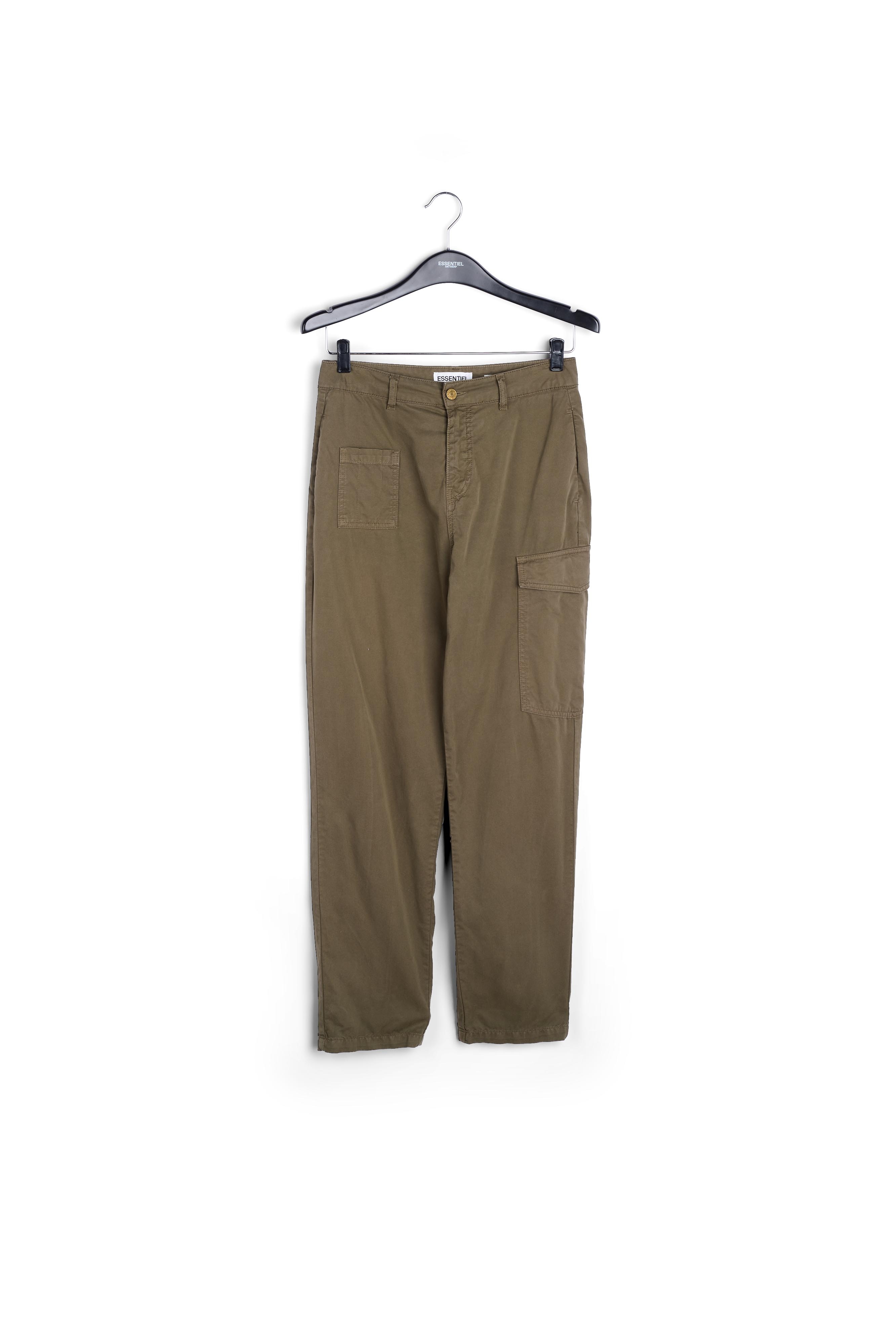 Pantalon treillis vert armé en coton RE—SSENTIEL seconde main photo 1