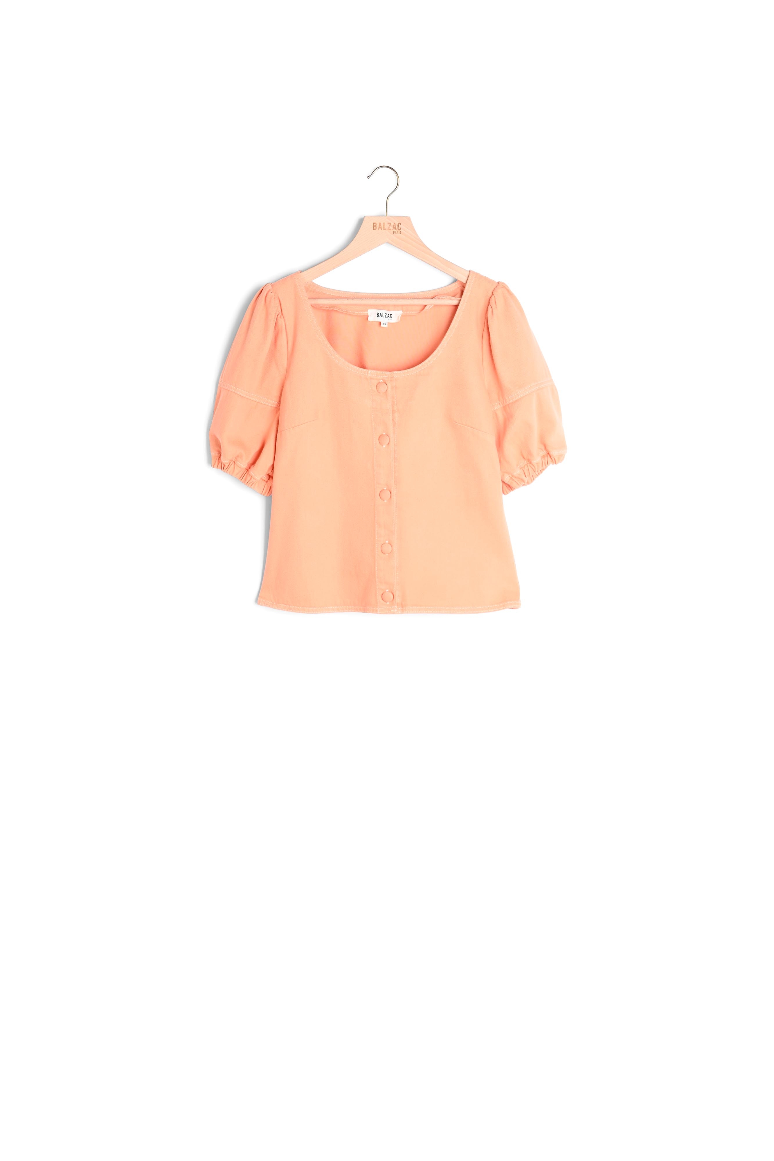 BLOUSE ROMANCE ABRICOT Balzac seconde main photo 1
