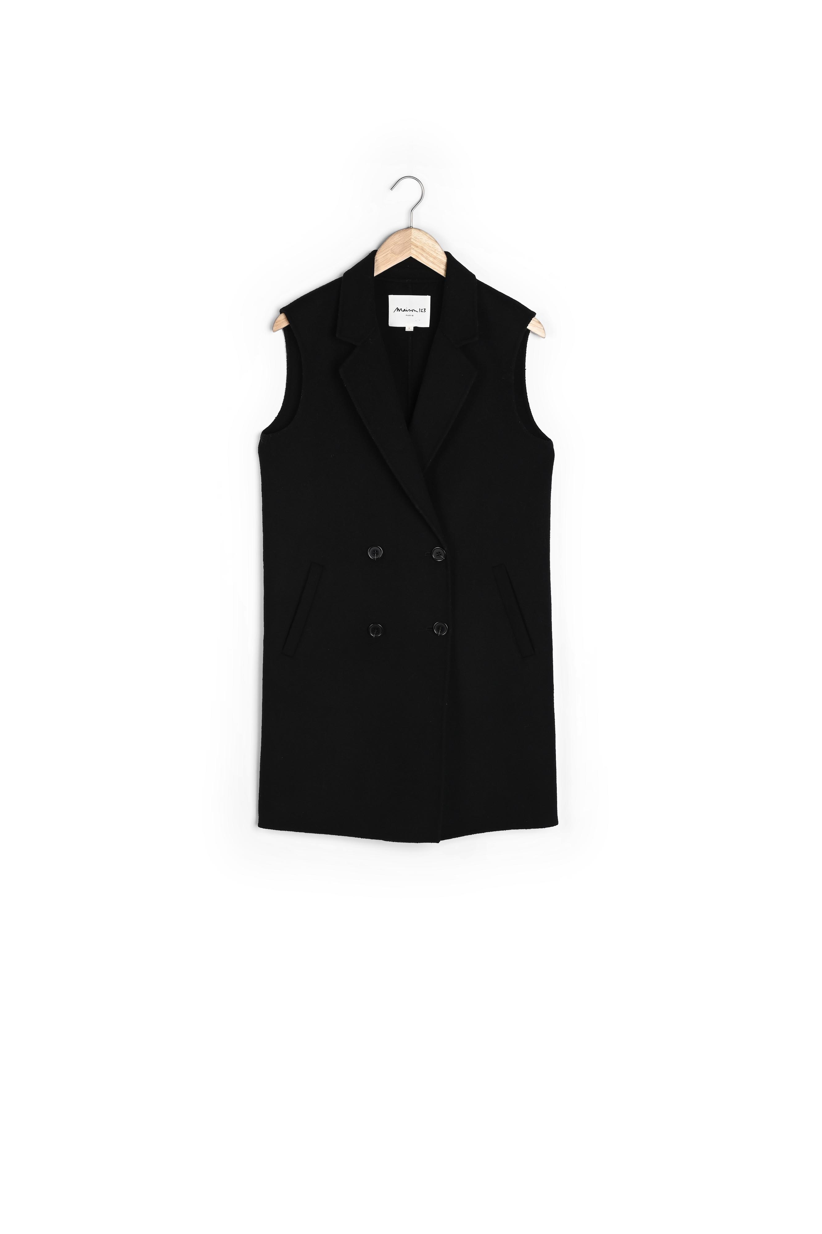 Veste de tailleur sans manches noire Maeva Maison 123 seconde main photo 3