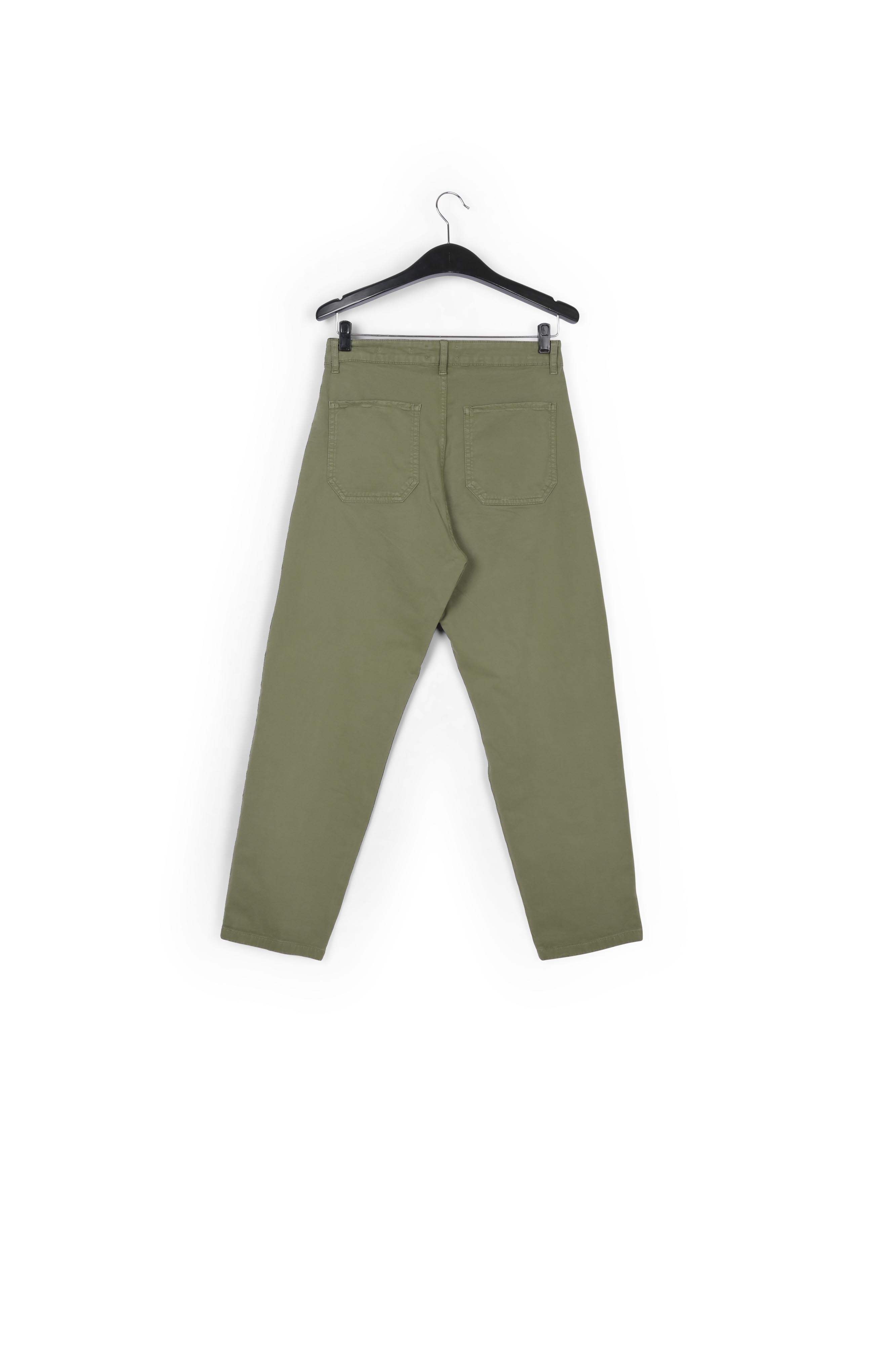 Mosgroene broek met hoge taille RE—SSENTIEL tweedehands photo 2