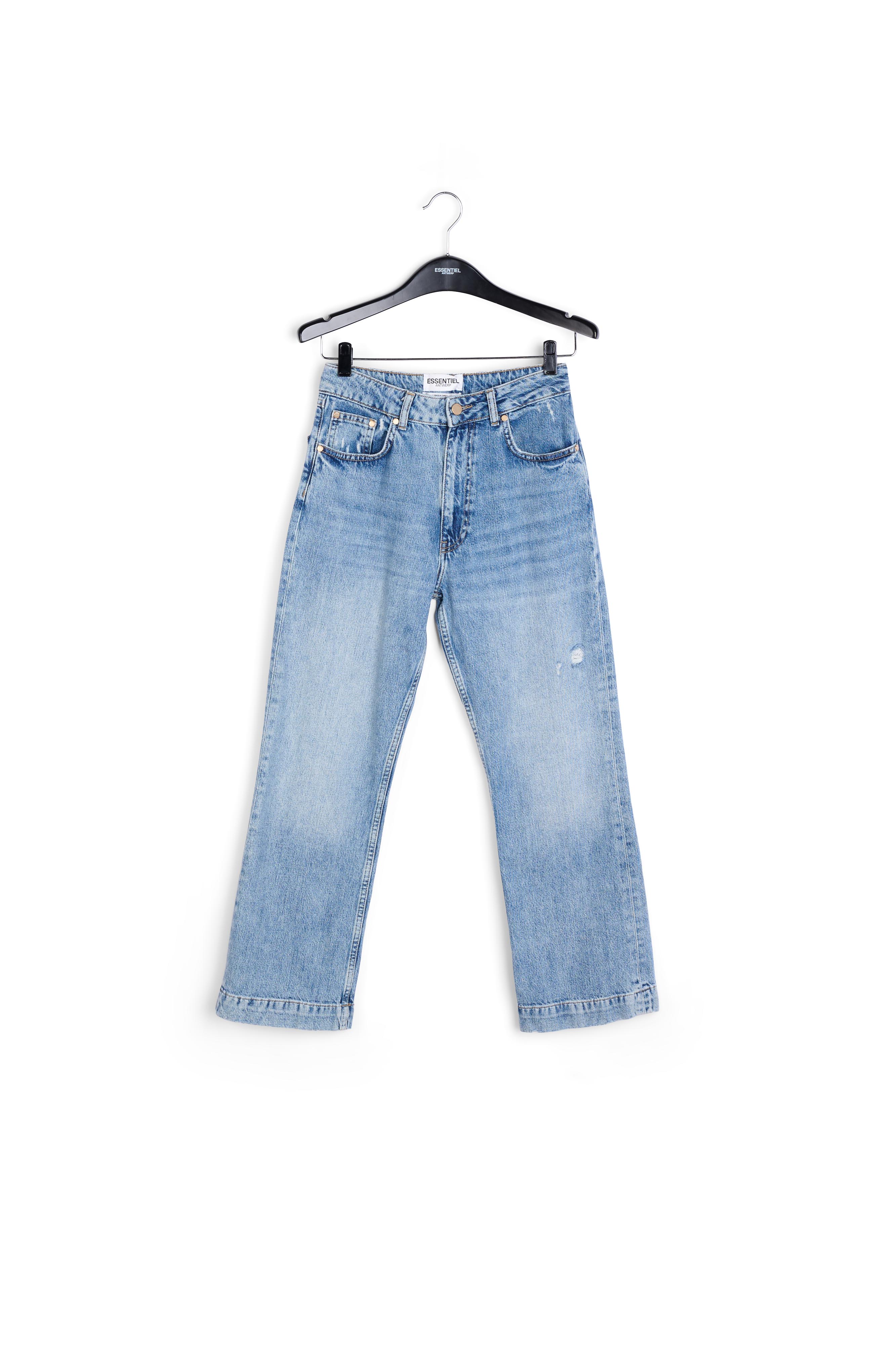 Blue cropped high-rise flared jeans RE—SSENTIEL second-hand photo 1