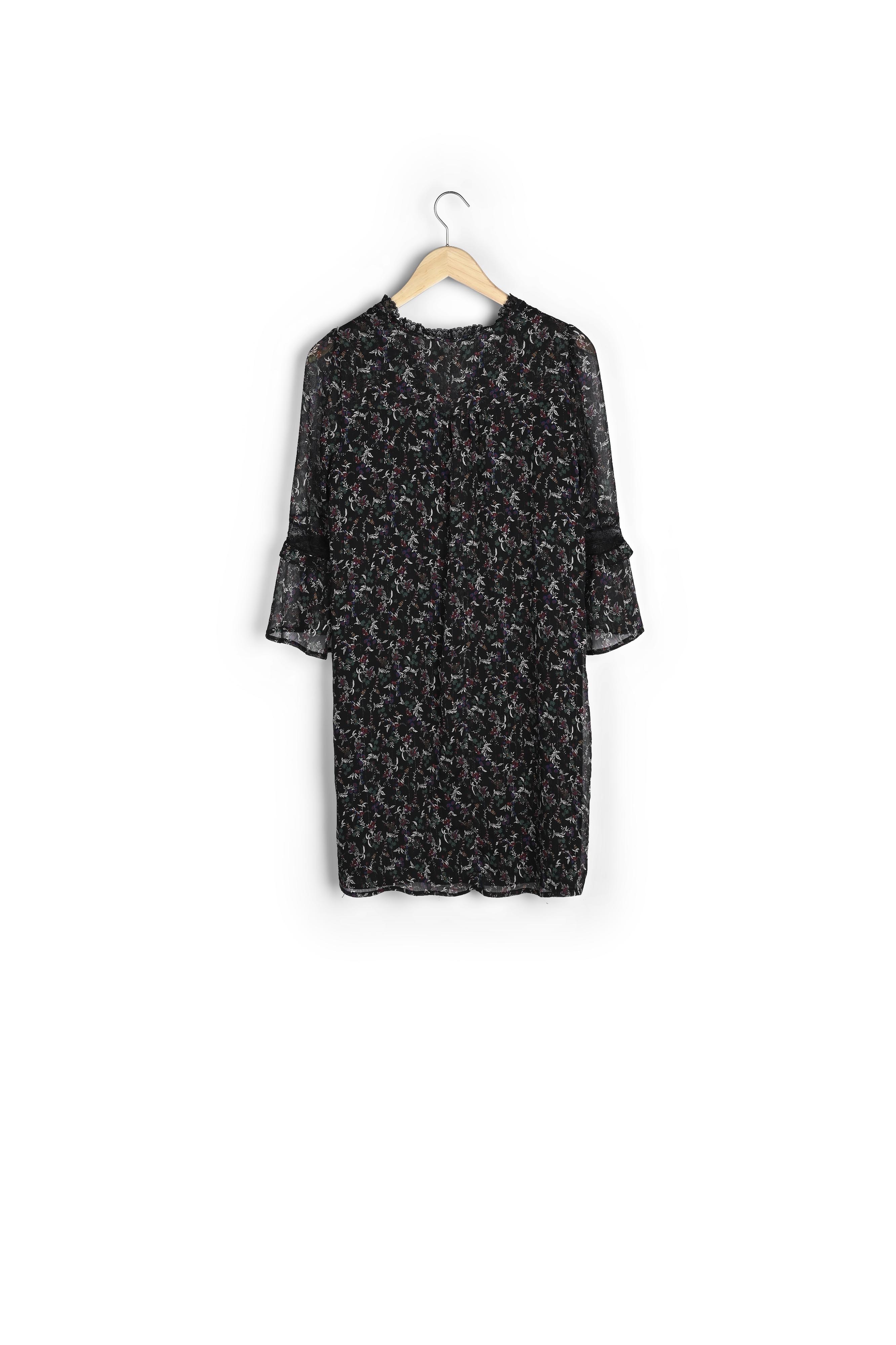 Robe noire imprimé fleuri Inka Maison 123 seconde main photo 2