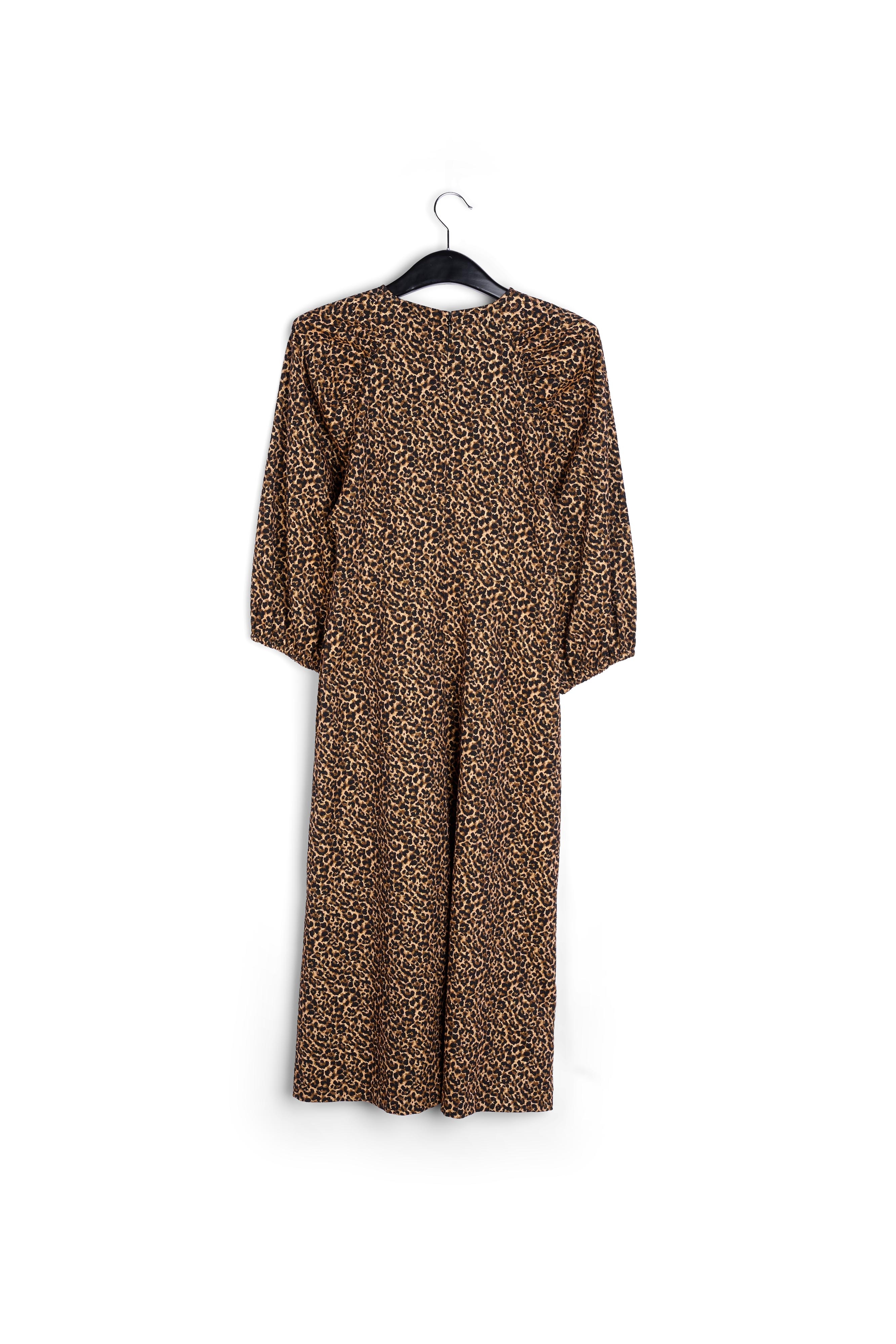 Robe midi en jacquard léopard RE—SSENTIEL seconde main photo 2