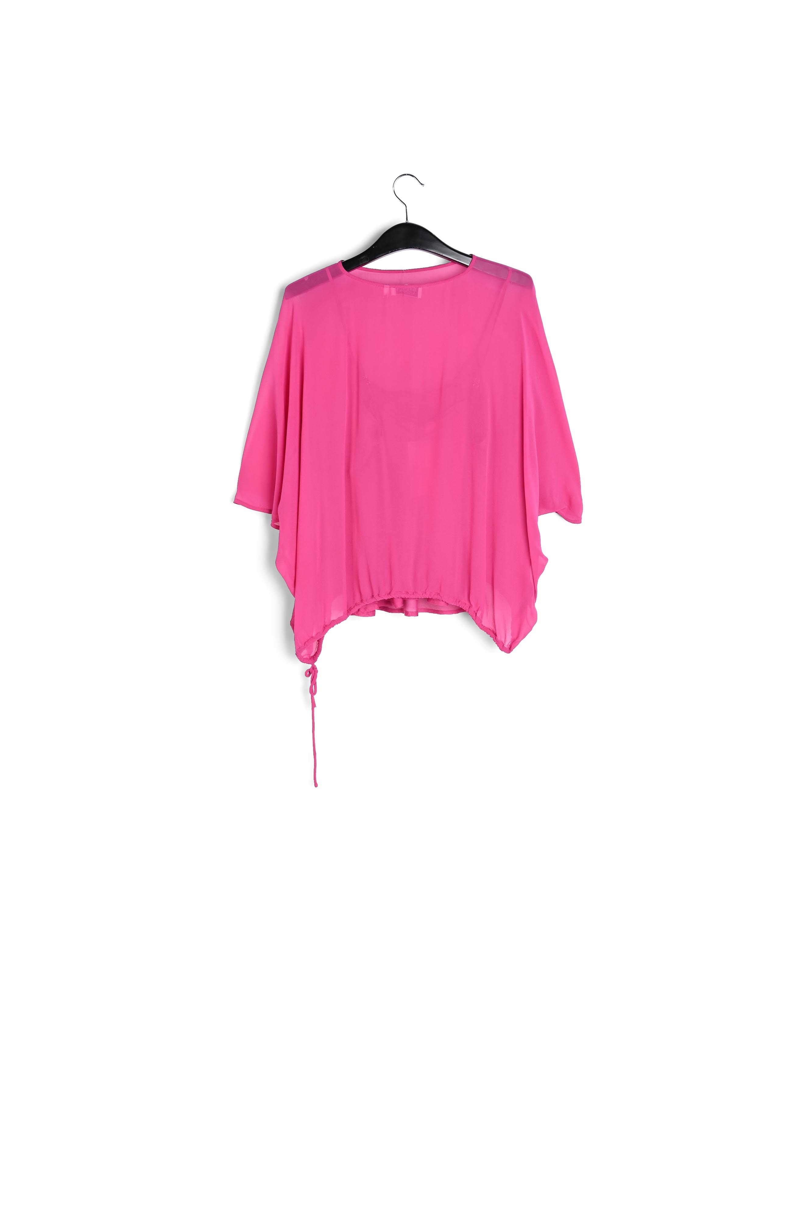 Red voluminous sheer top RE—SSENTIEL second-hand photo 2