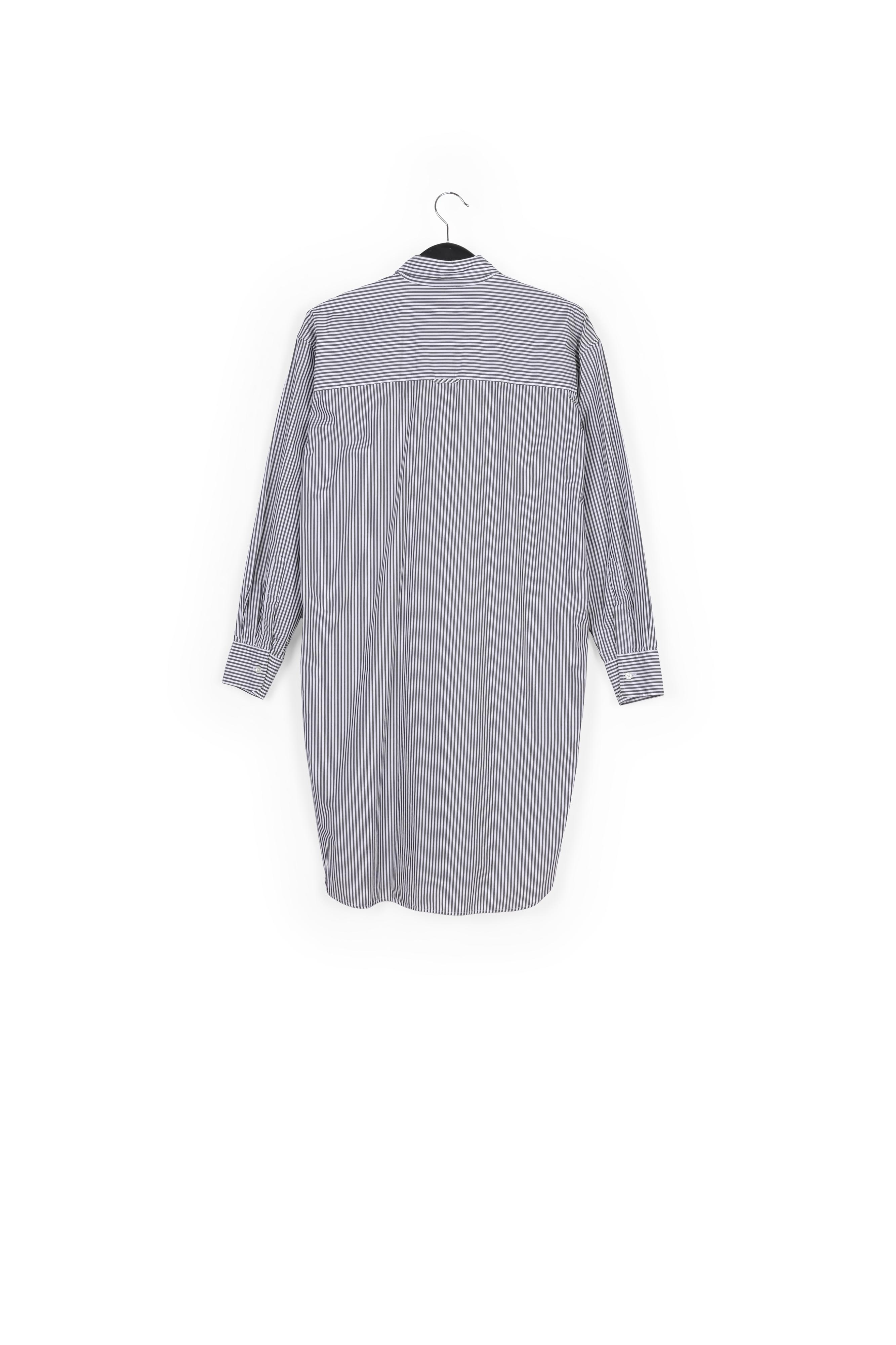 Robe chemise à rayures gris et blanc cassé RE—SSENTIEL seconde main photo 2