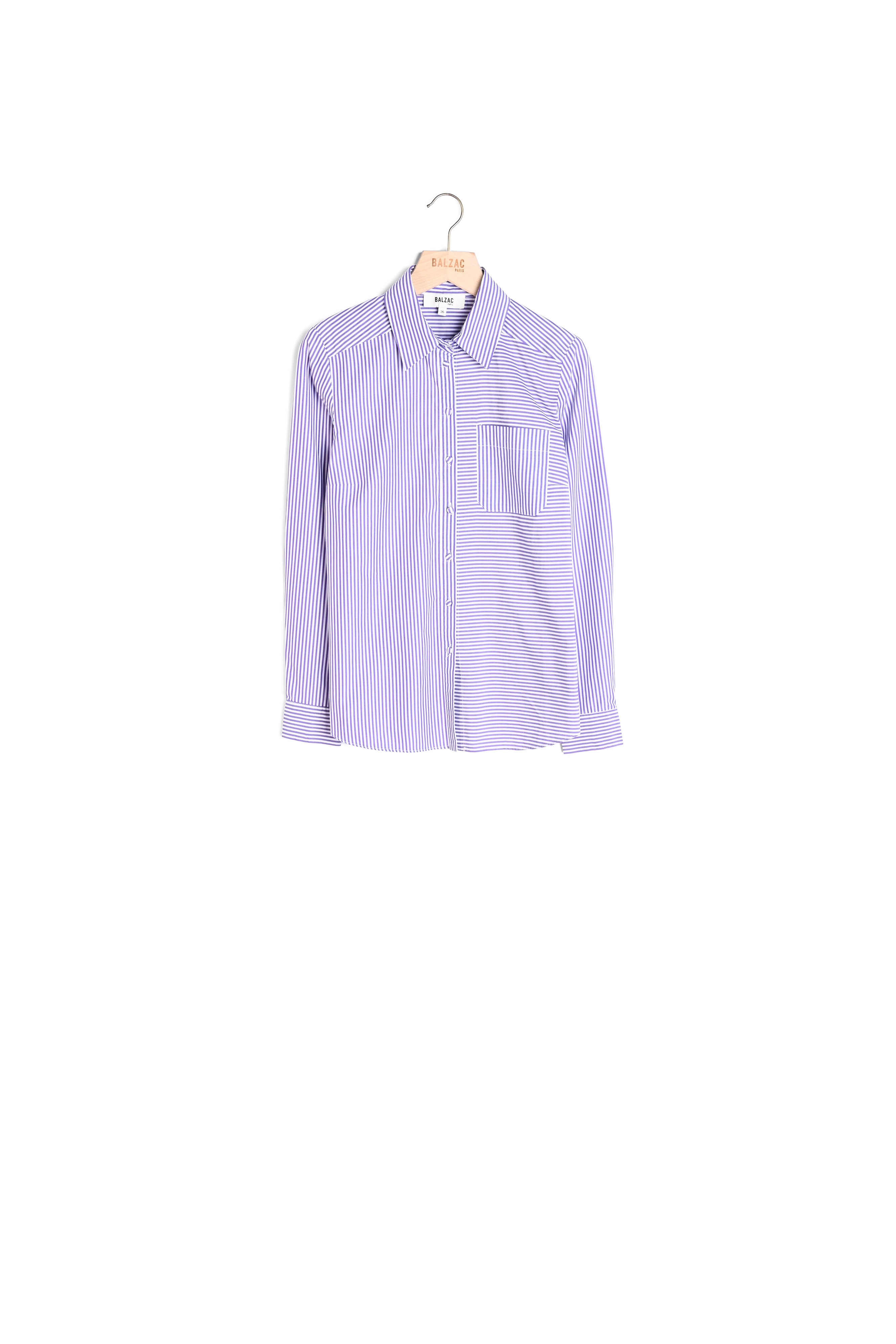 CHEMISE ULYSSE RAYURES VIOLETTES