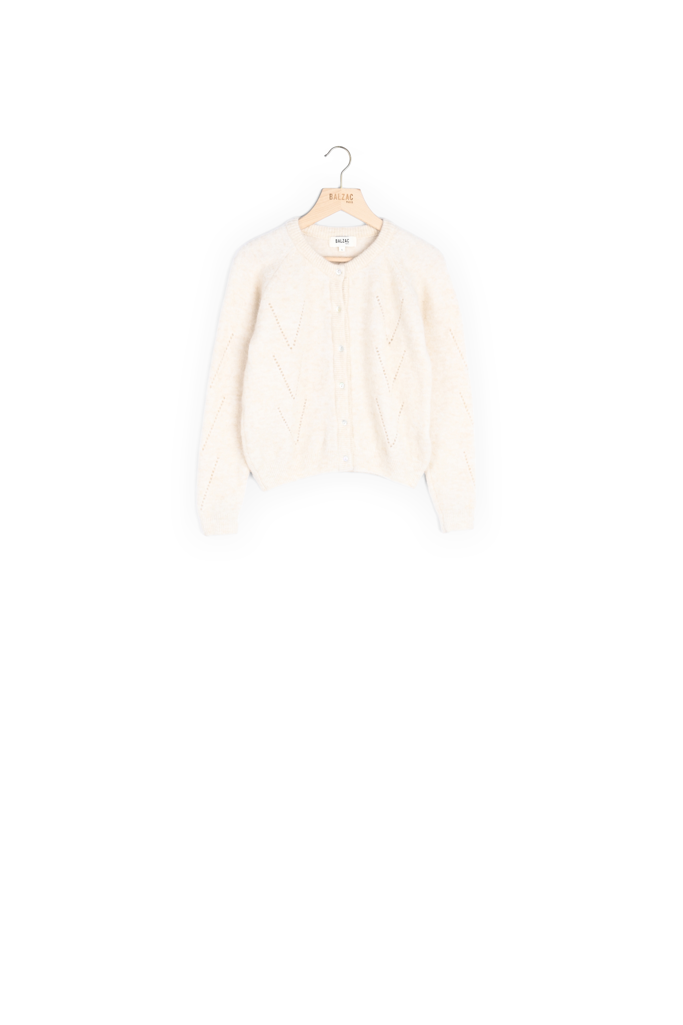 CARDIGAN CALEB BLANC NATUREL Balzac seconde main photo 1