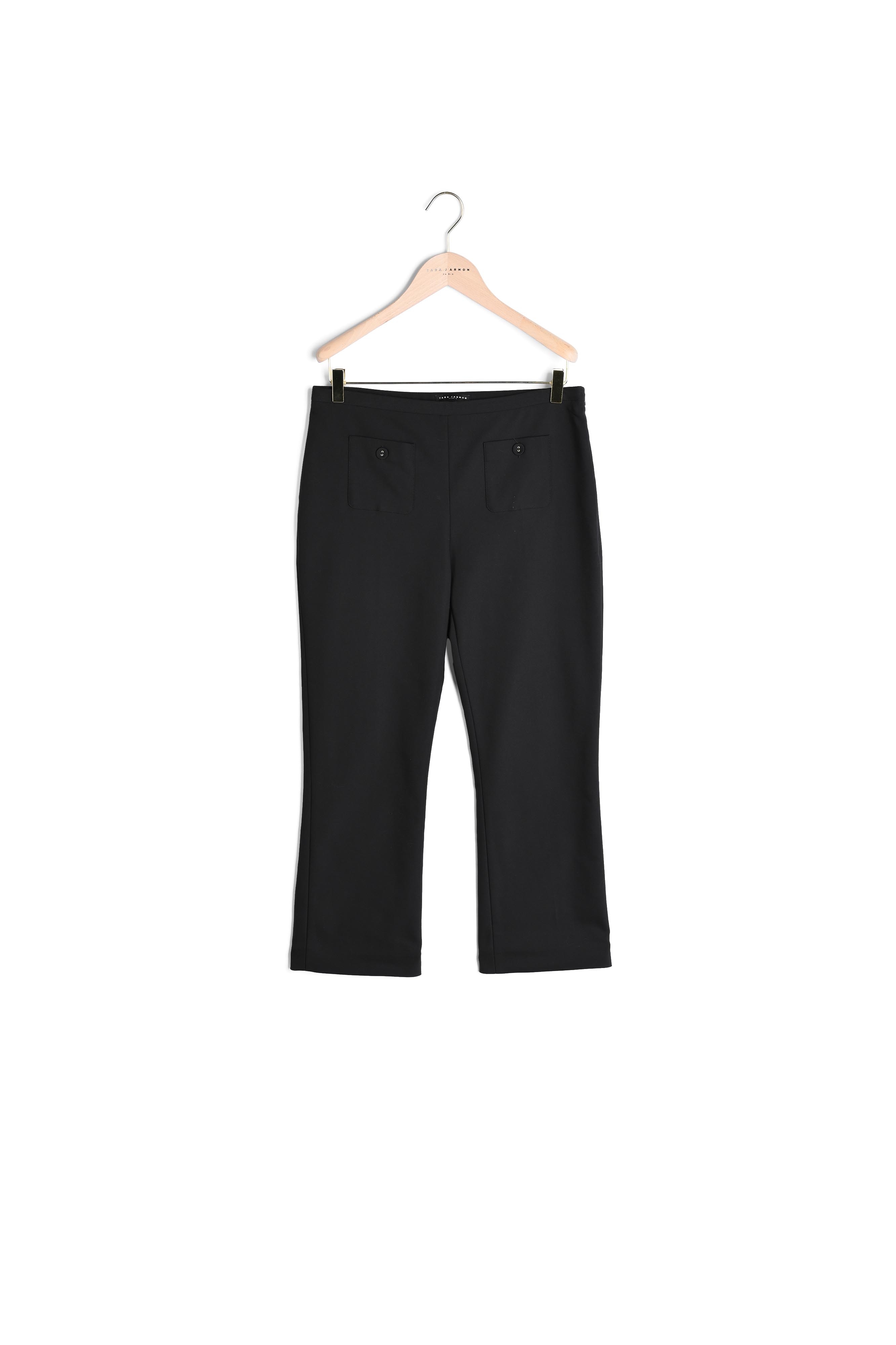 Pantalon Paquerette noir en coton Tara Jarmon seconde main photo 1
