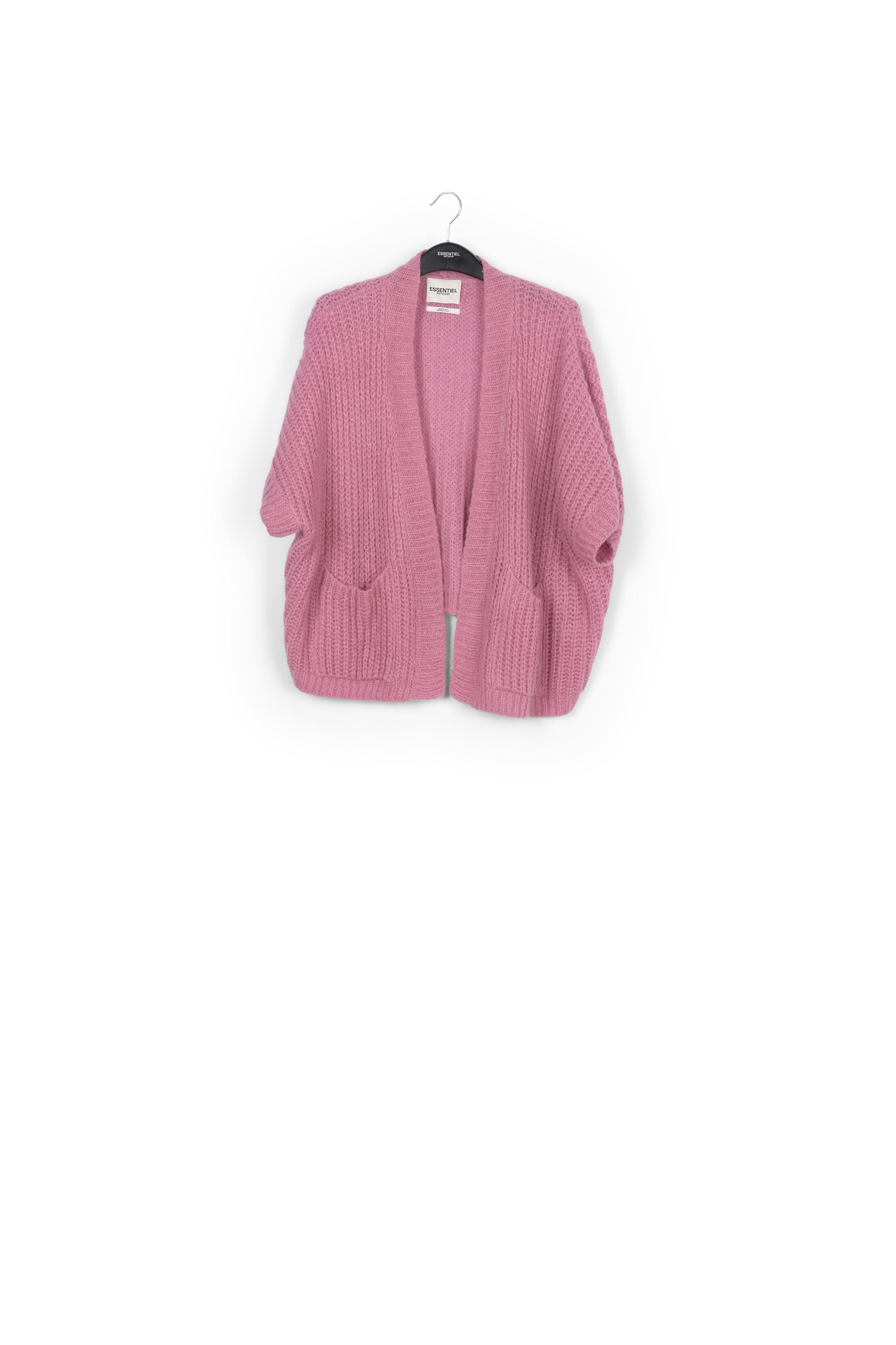 Cardigan rose en mohair mélangé RE—SSENTIEL seconde main photo 1