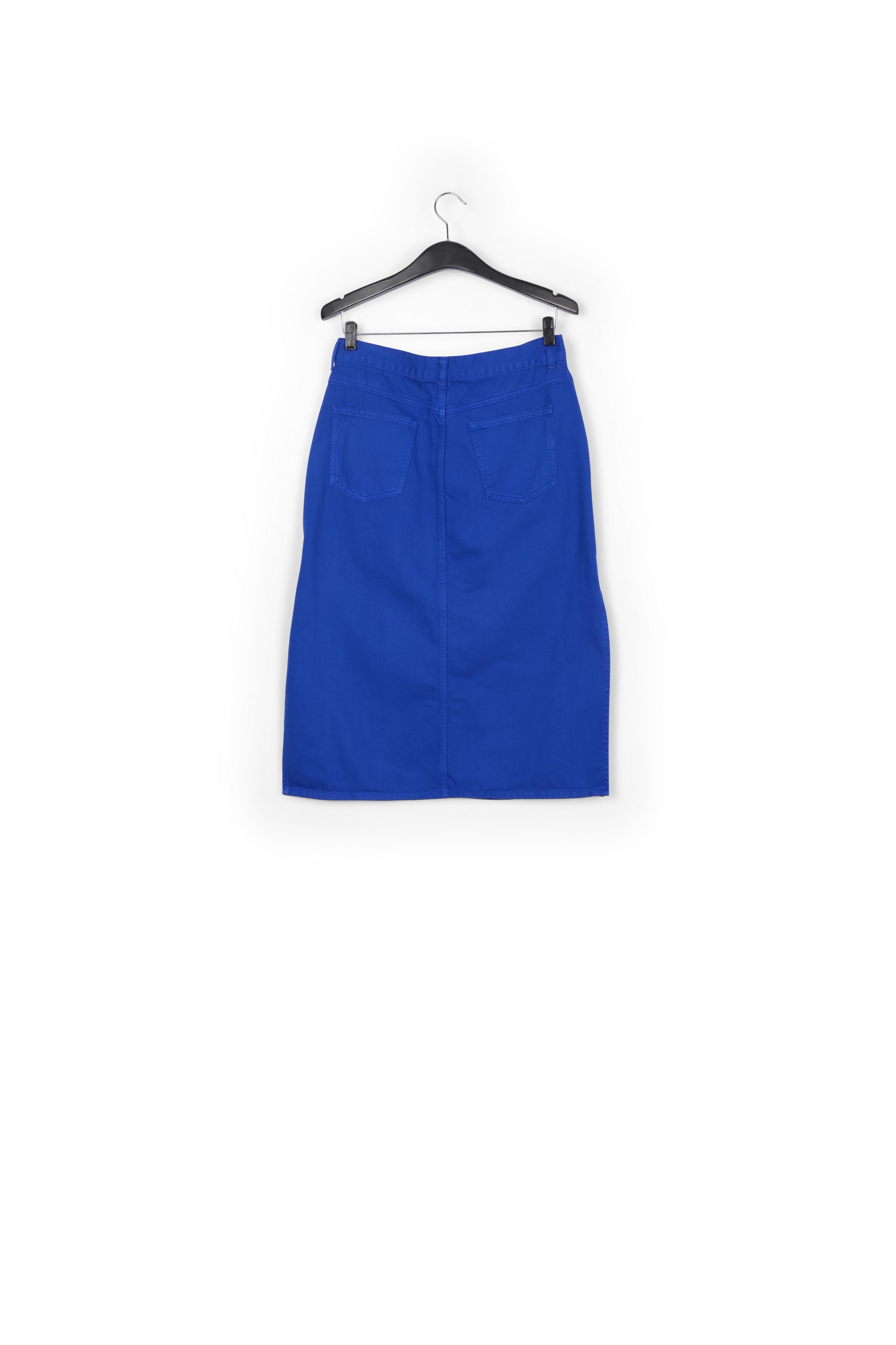 Jupe fourreau bleue à taille haute RE—SSENTIEL seconde main photo 2