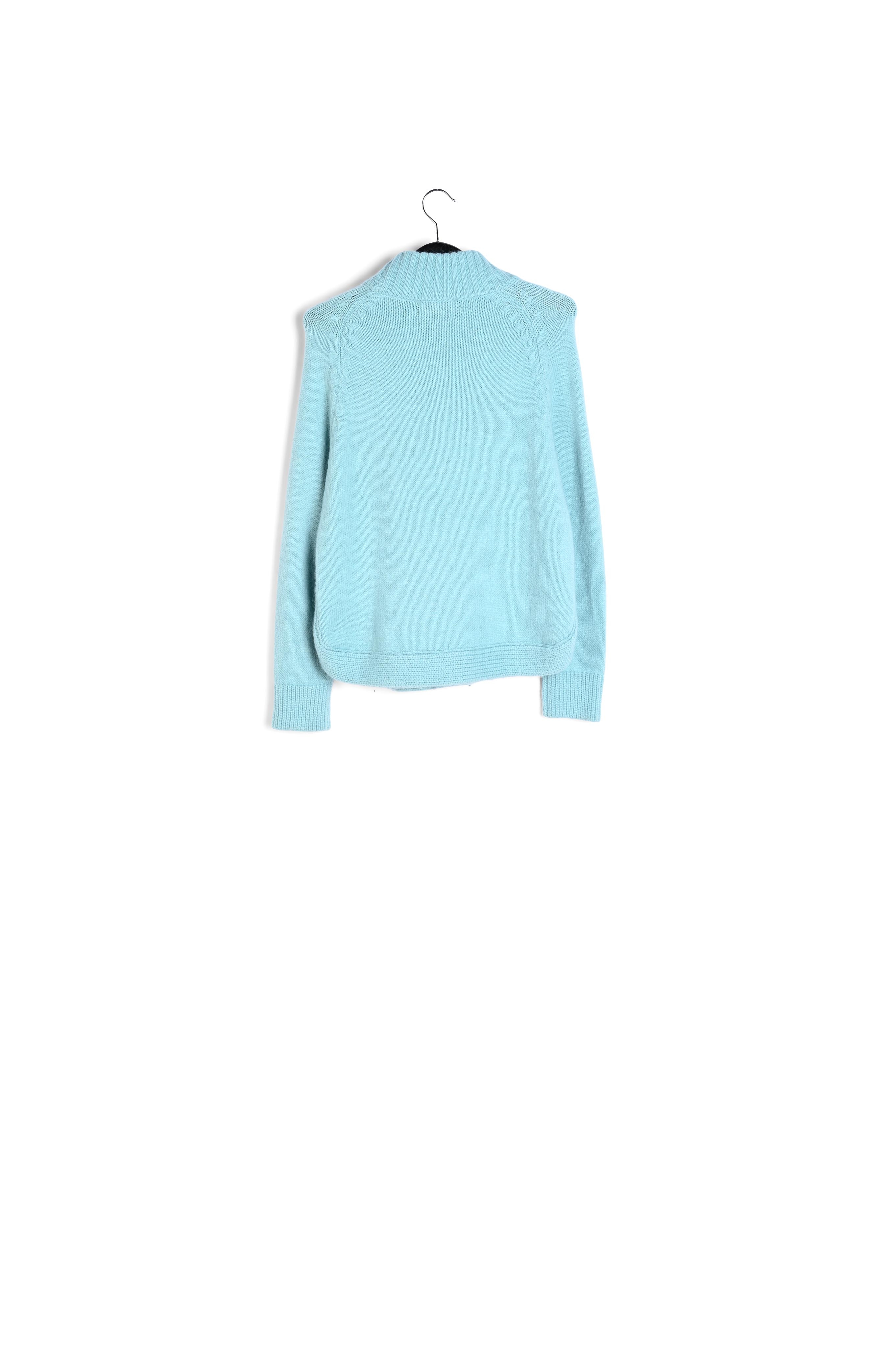 Pull en tricot bleu RE—SSENTIEL seconde main photo 2