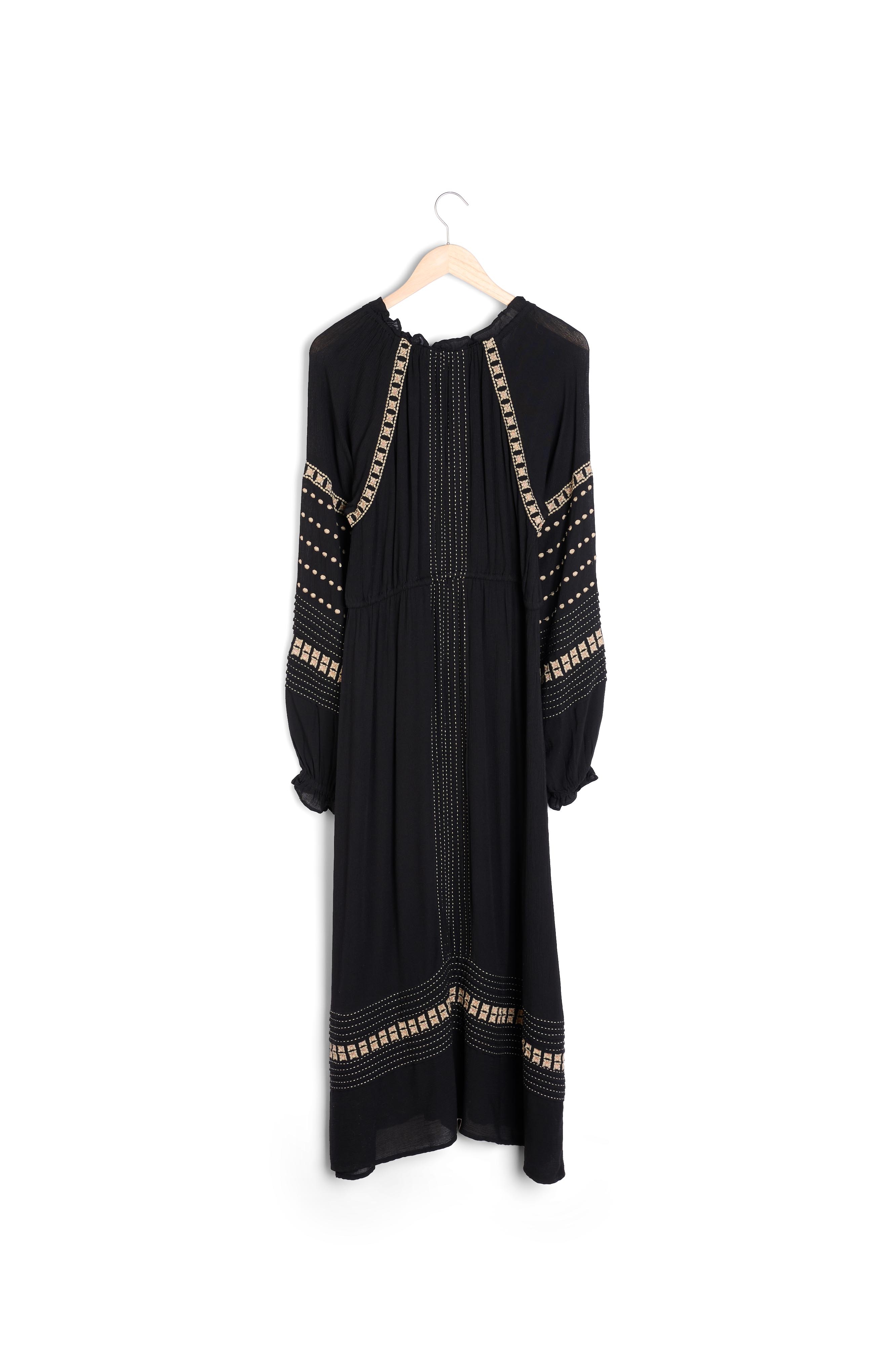 Robe longue brodée noire Hadia Maison 123 seconde main photo 4