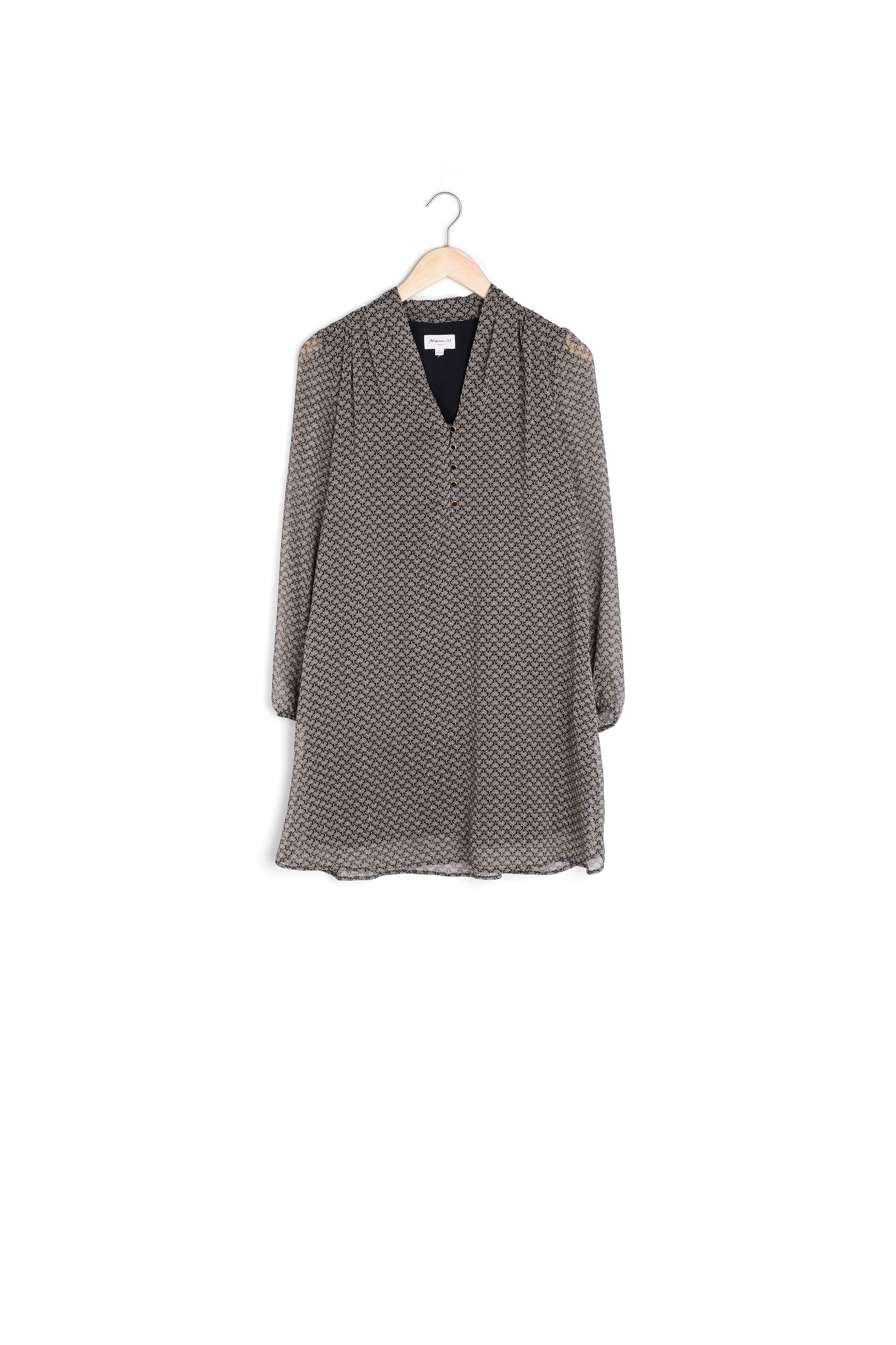 Robe courte imprimée noire et beige Hemilie Maison 123 seconde main photo 3