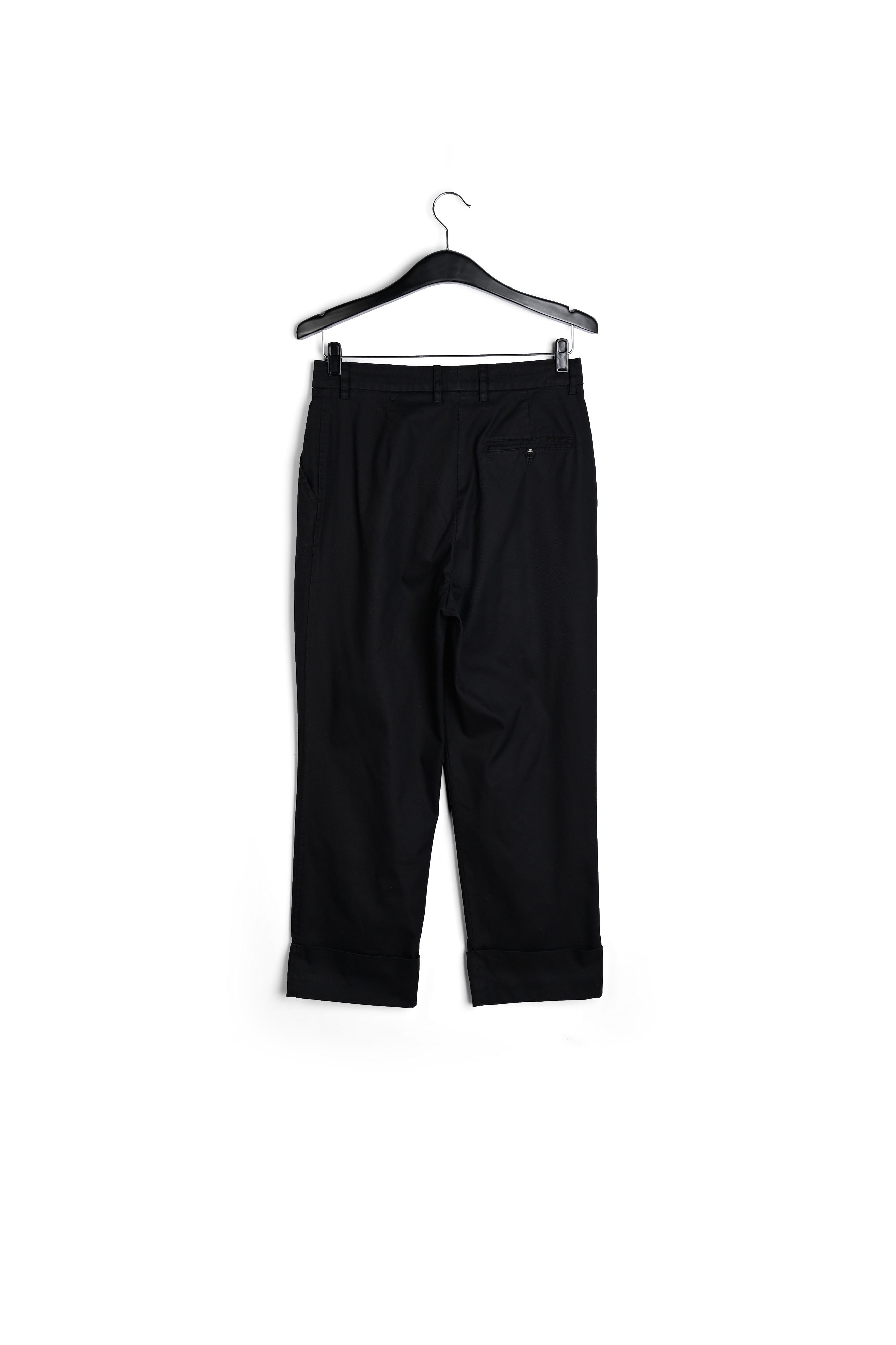 Zwarte katoenmix broek met rechte pijpen RE—SSENTIEL tweedehands photo 2