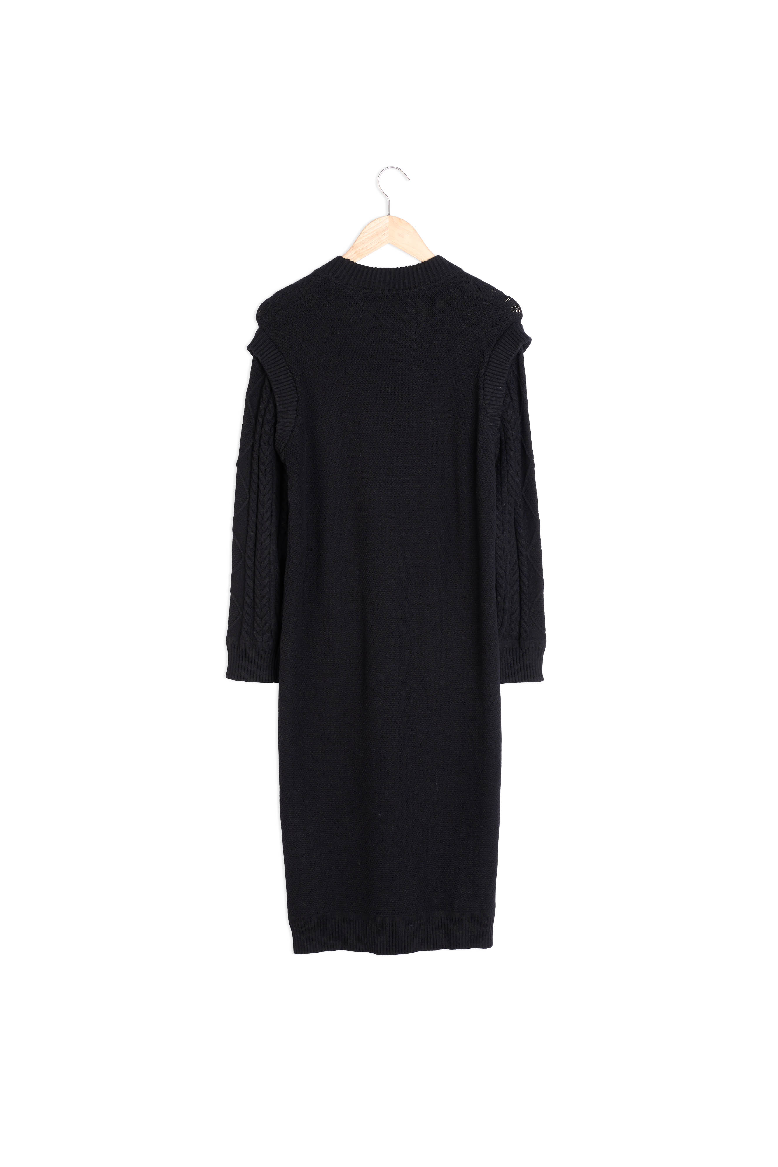 Robe longue en maille torsadée noire Hadda Maison 123 seconde main photo 4