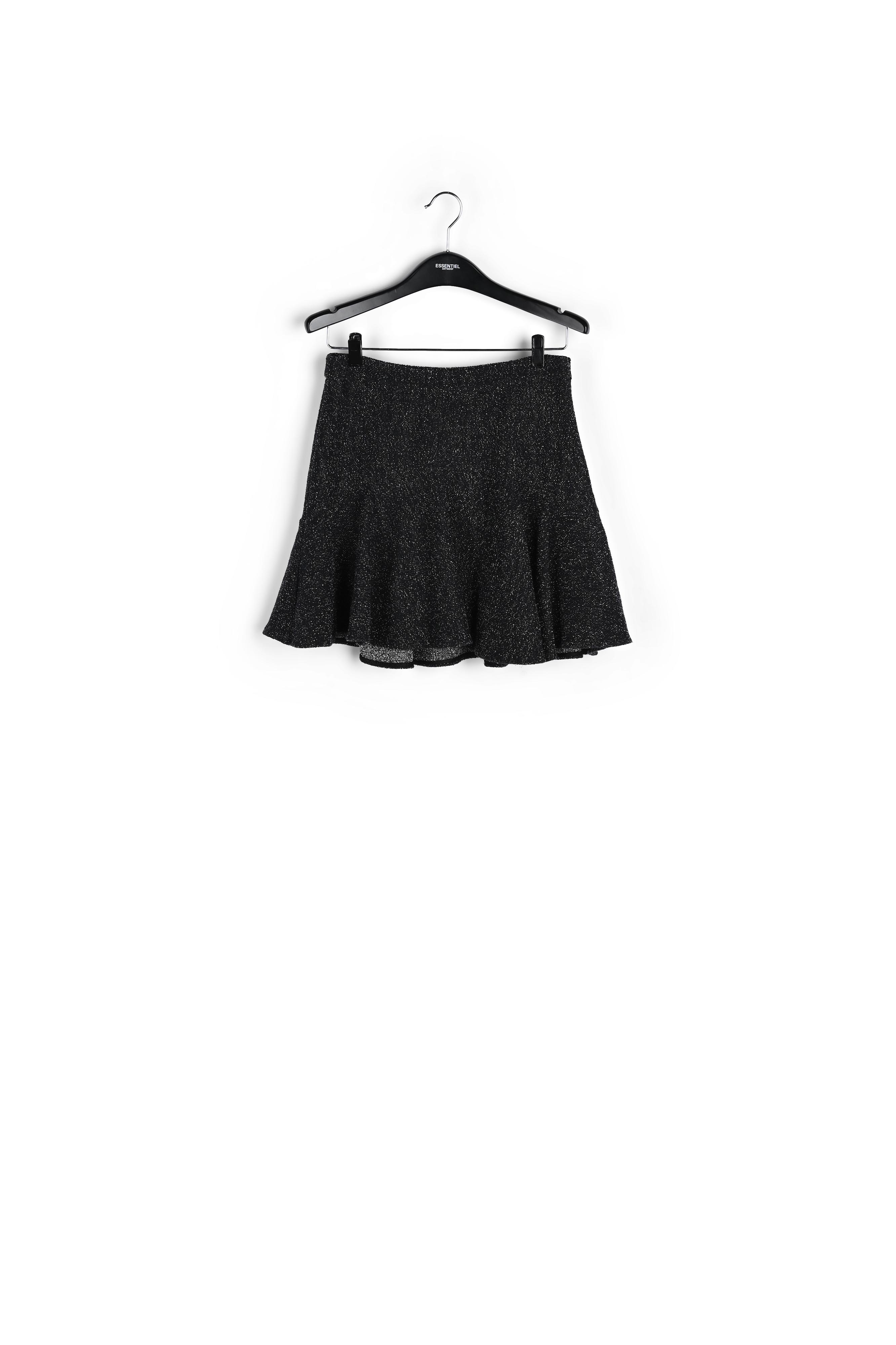 Black bouclé mini skirt RE—SSENTIEL second-hand photo 1