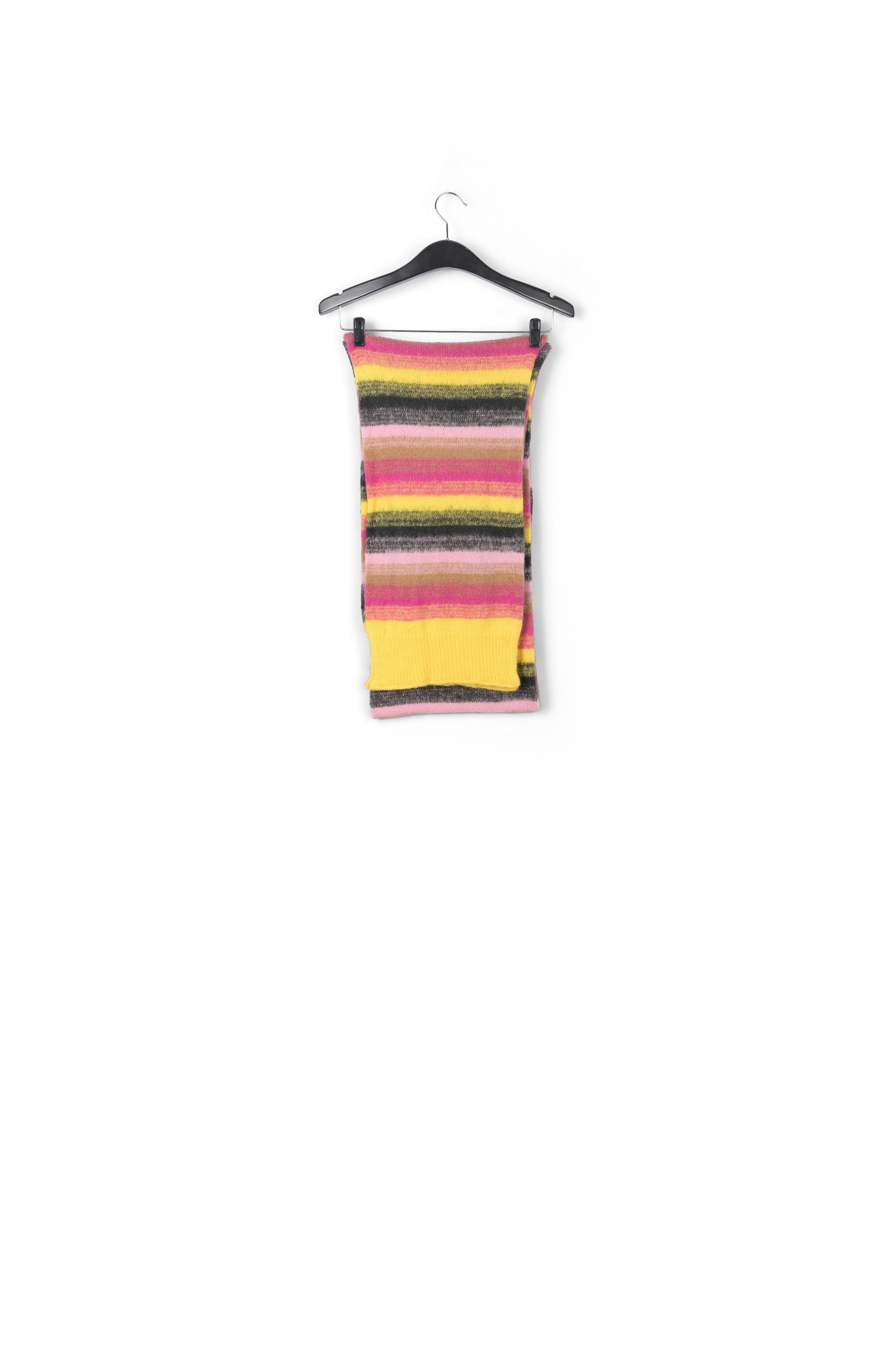 Sjaal met gele, roze en zwarte strepen RE—SSENTIEL tweedehands photo 2
