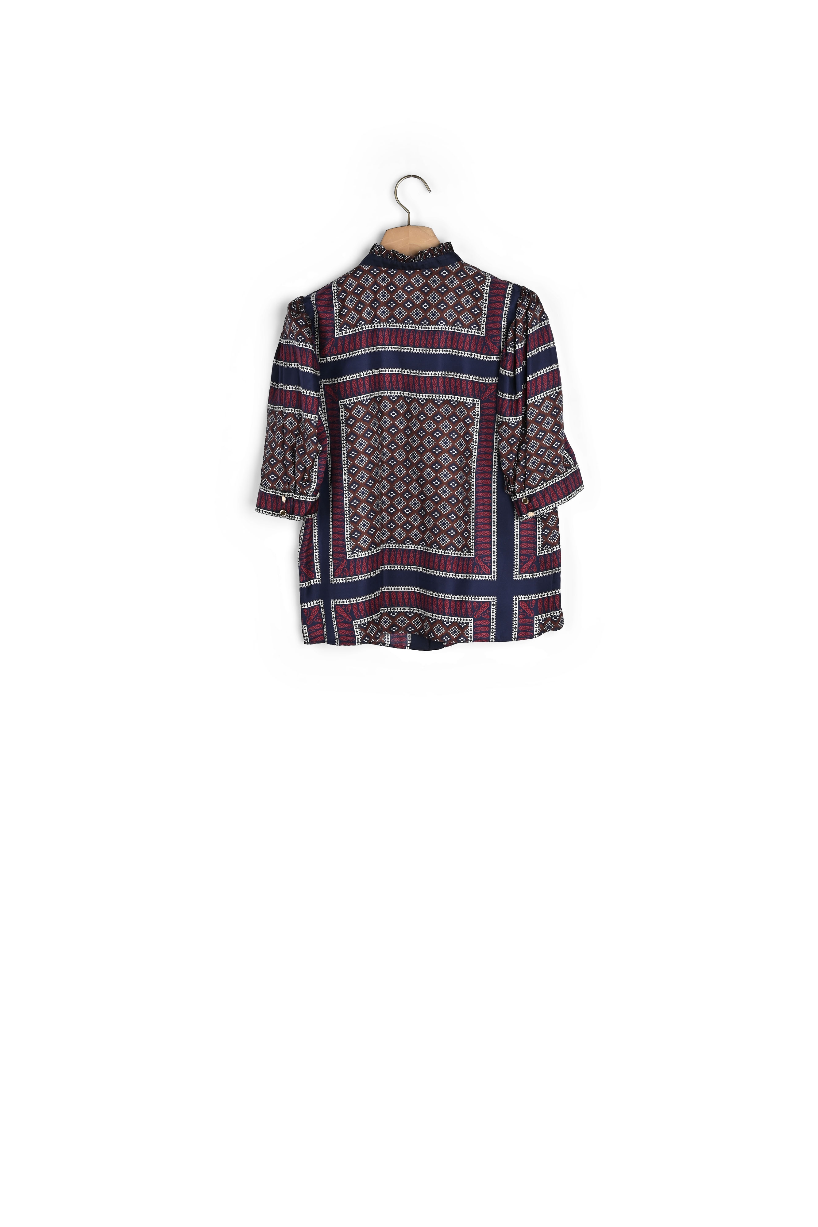 Productfoto Zijden overhemd met print nummer 1