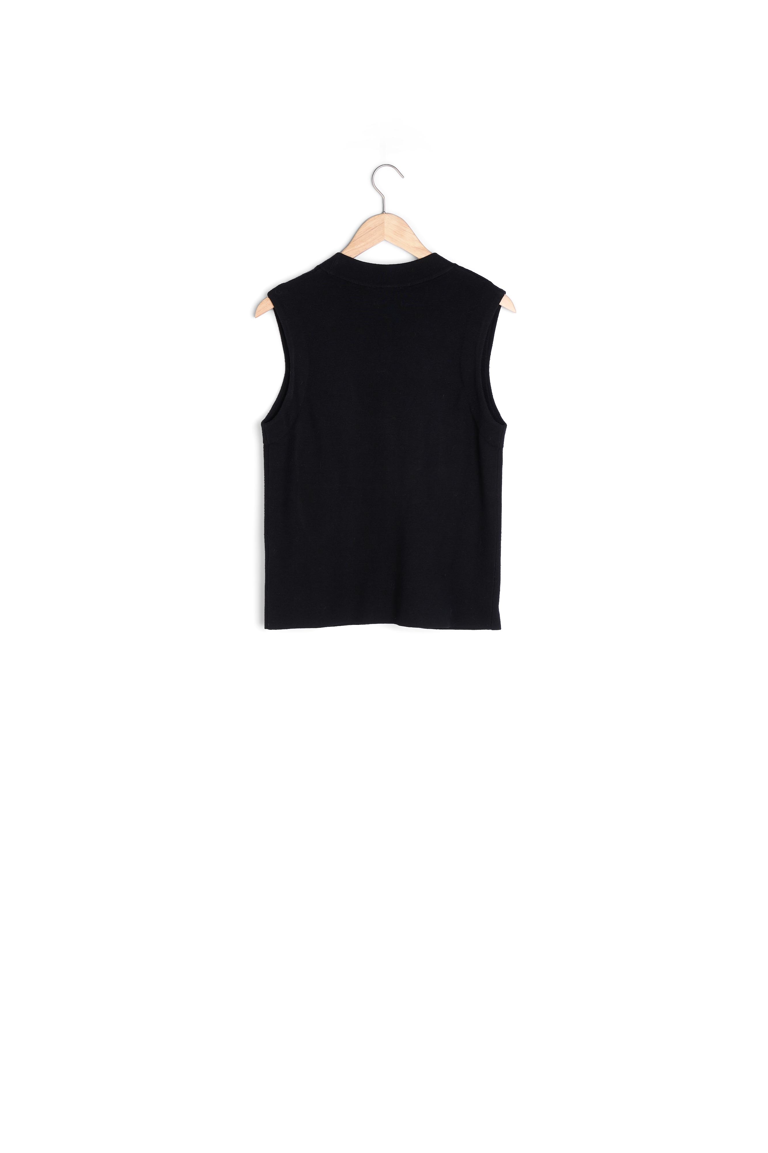 Gilet sans manches en viscose EcoVero noir Brady Maison 123 seconde main photo 4