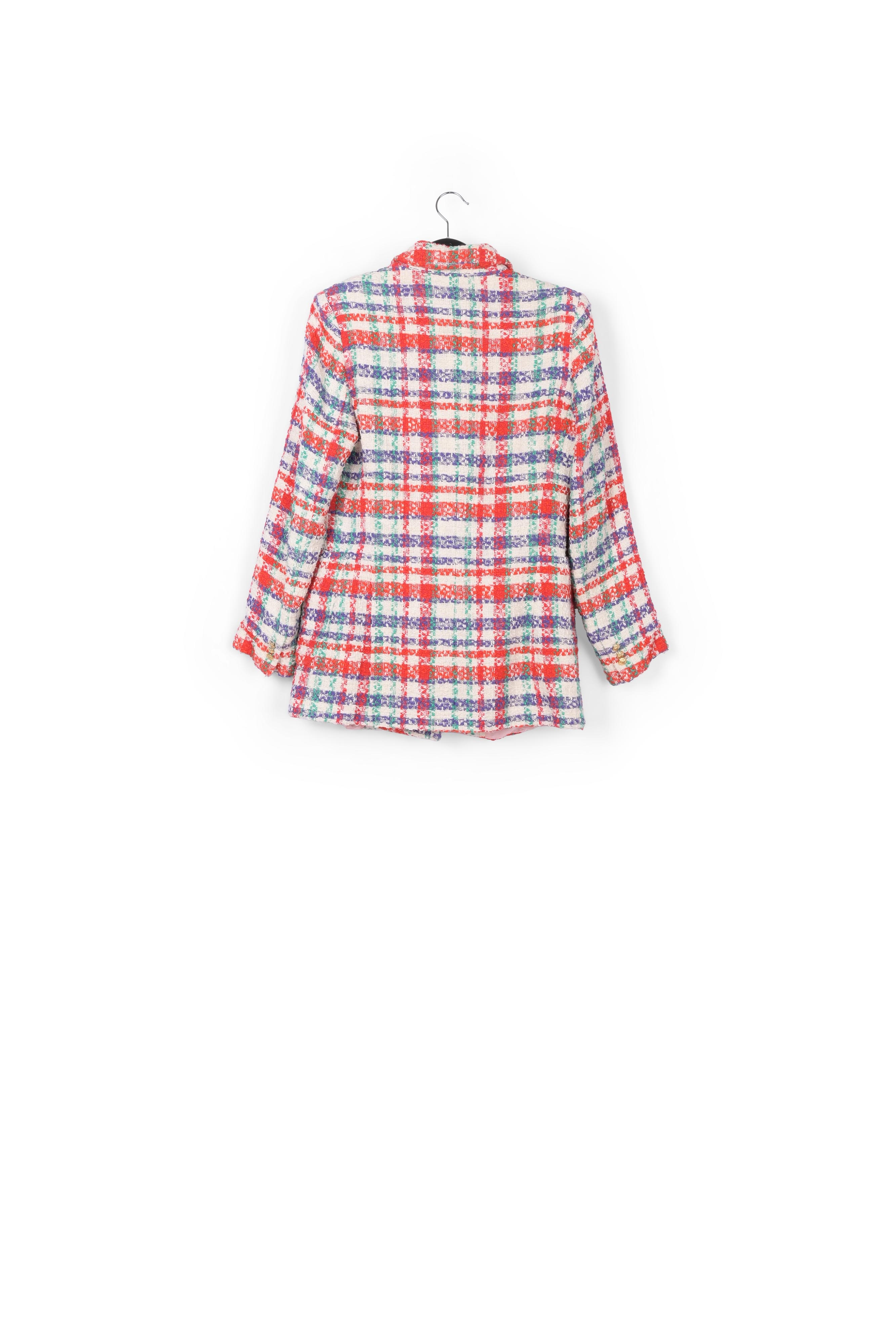 Geklede katoenen blazer met ruitjes RE—SSENTIEL tweedehands photo 2
