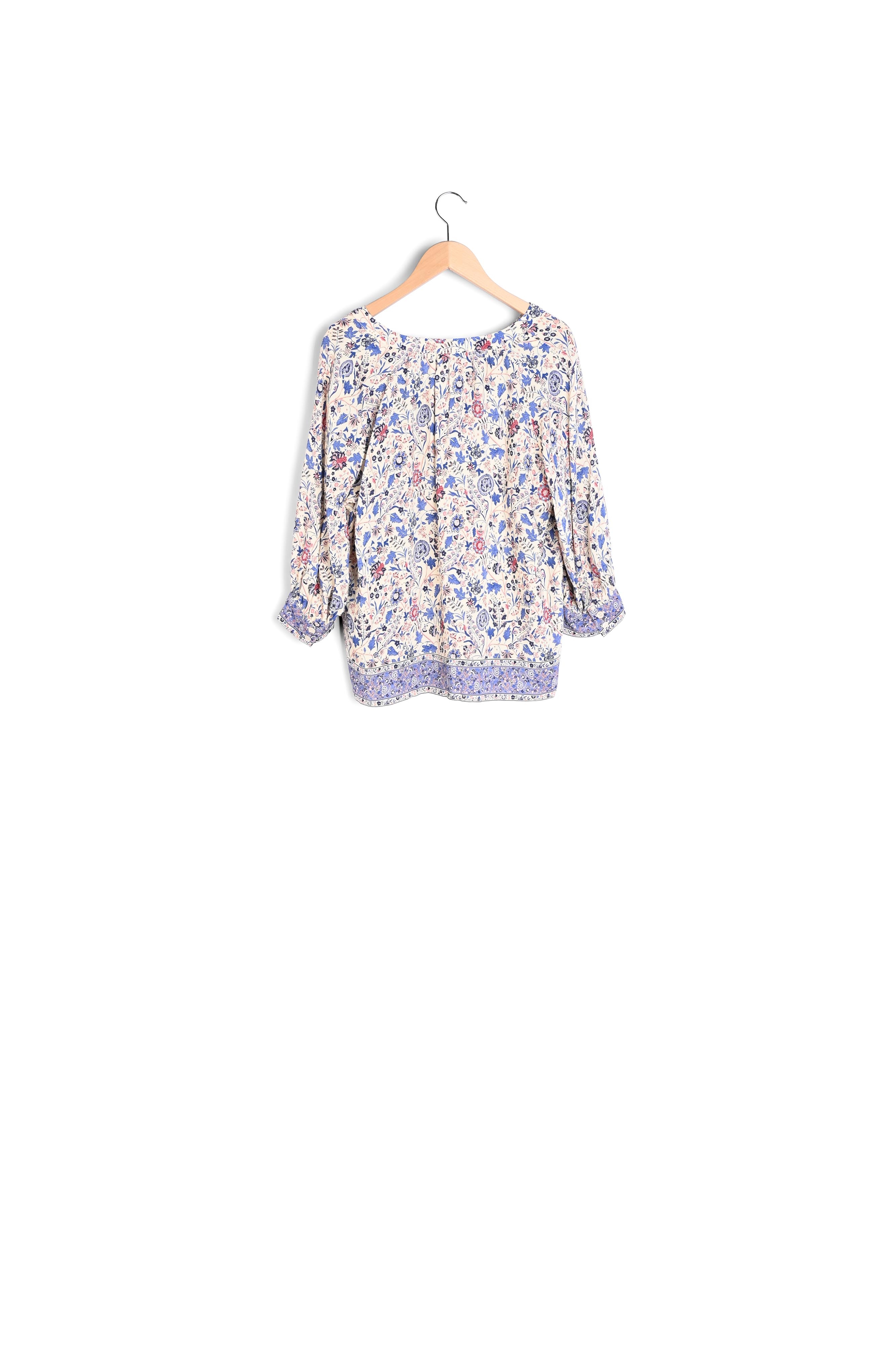 Blouse à motif et finitions contrastées - CAMELLIA Gerard Darel seconde main photo 2