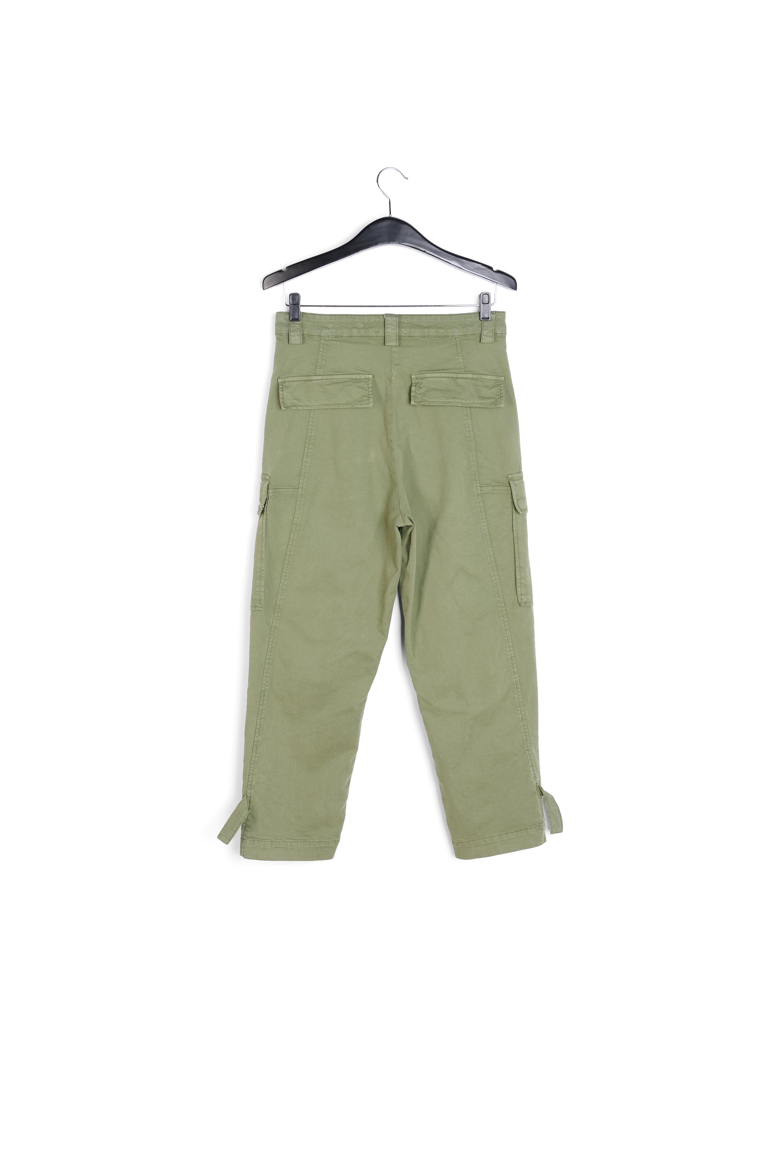 Pantalon treillis vert mousse RE—SSENTIEL seconde main photo 2