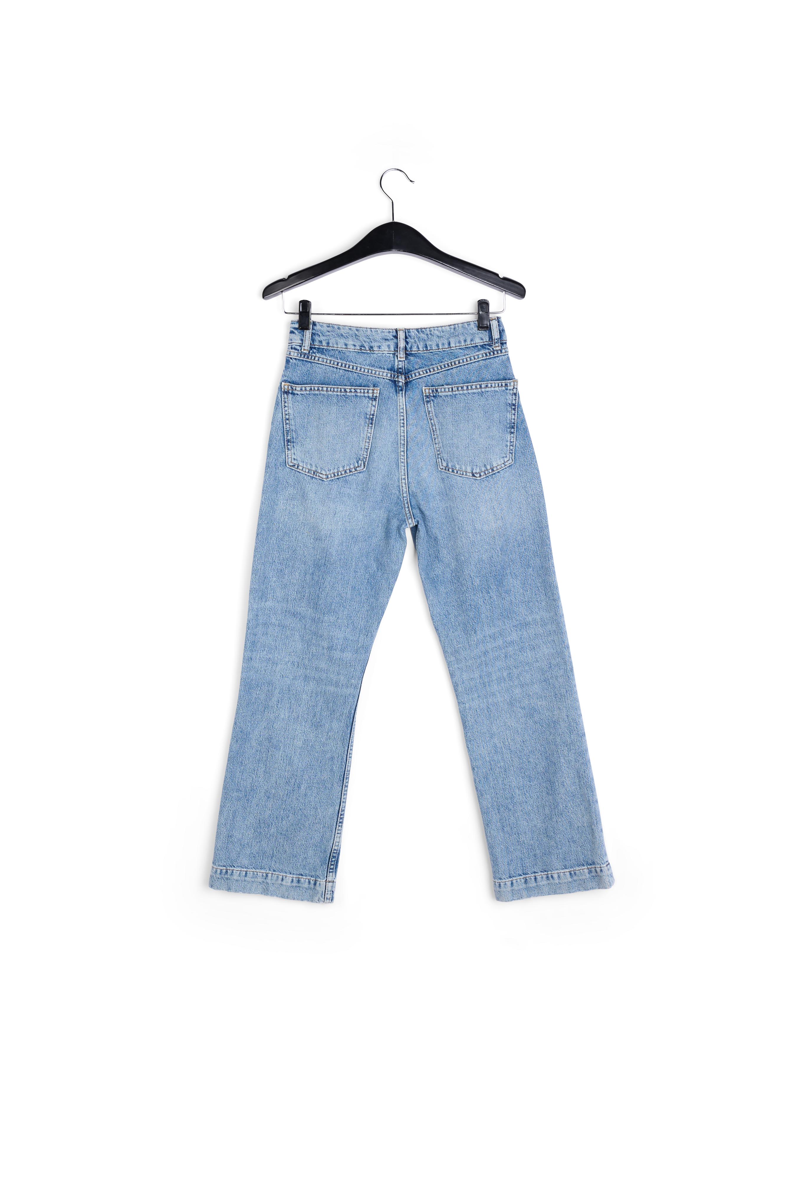 Blue cropped high-rise flared jeans RE—SSENTIEL second-hand photo 2