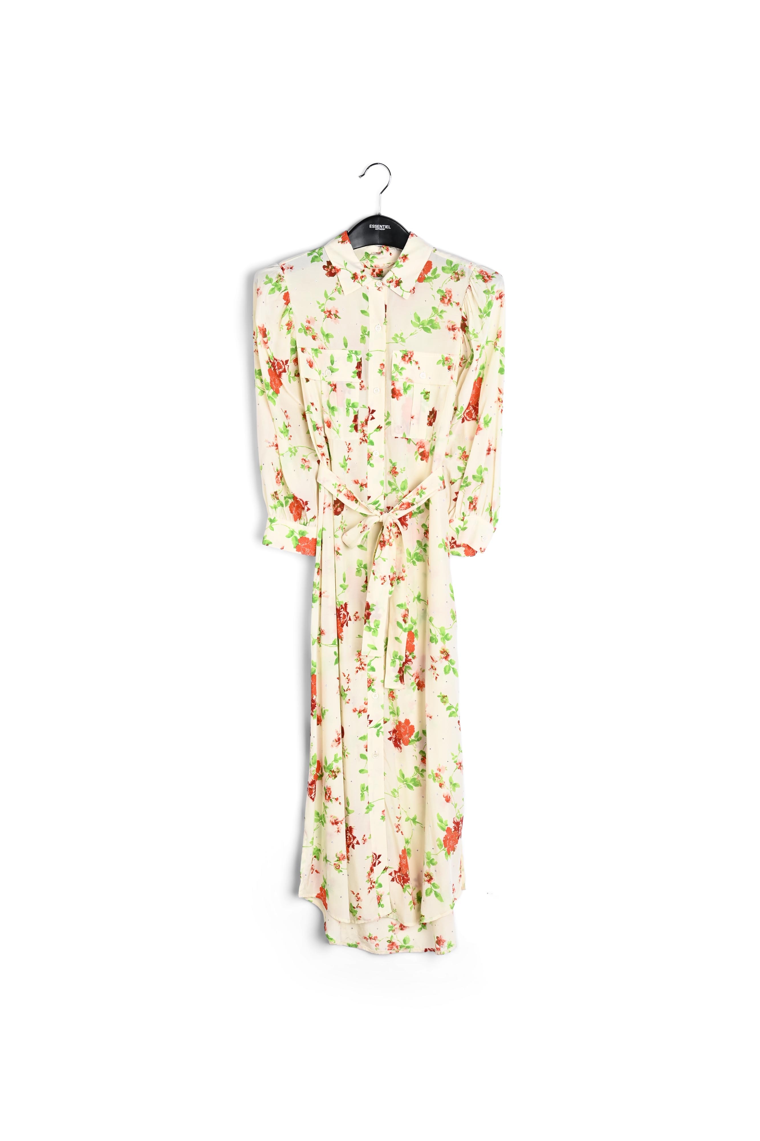 Robe chemise blanc cassé à imprimé fleuri RE—SSENTIEL seconde main photo 1