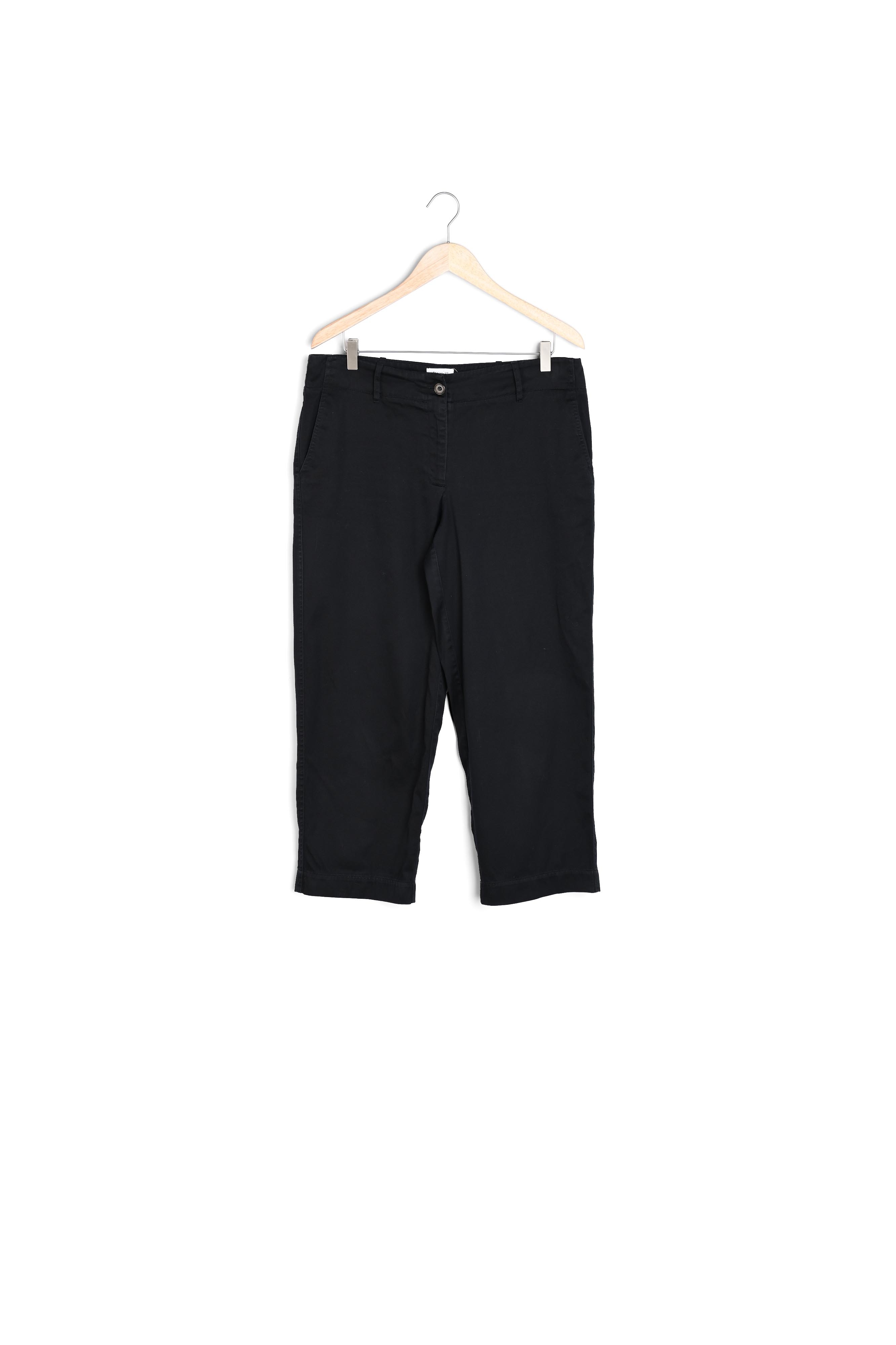Pantalon droit et court en coton noir Tresor Maison 123 seconde main photo 1