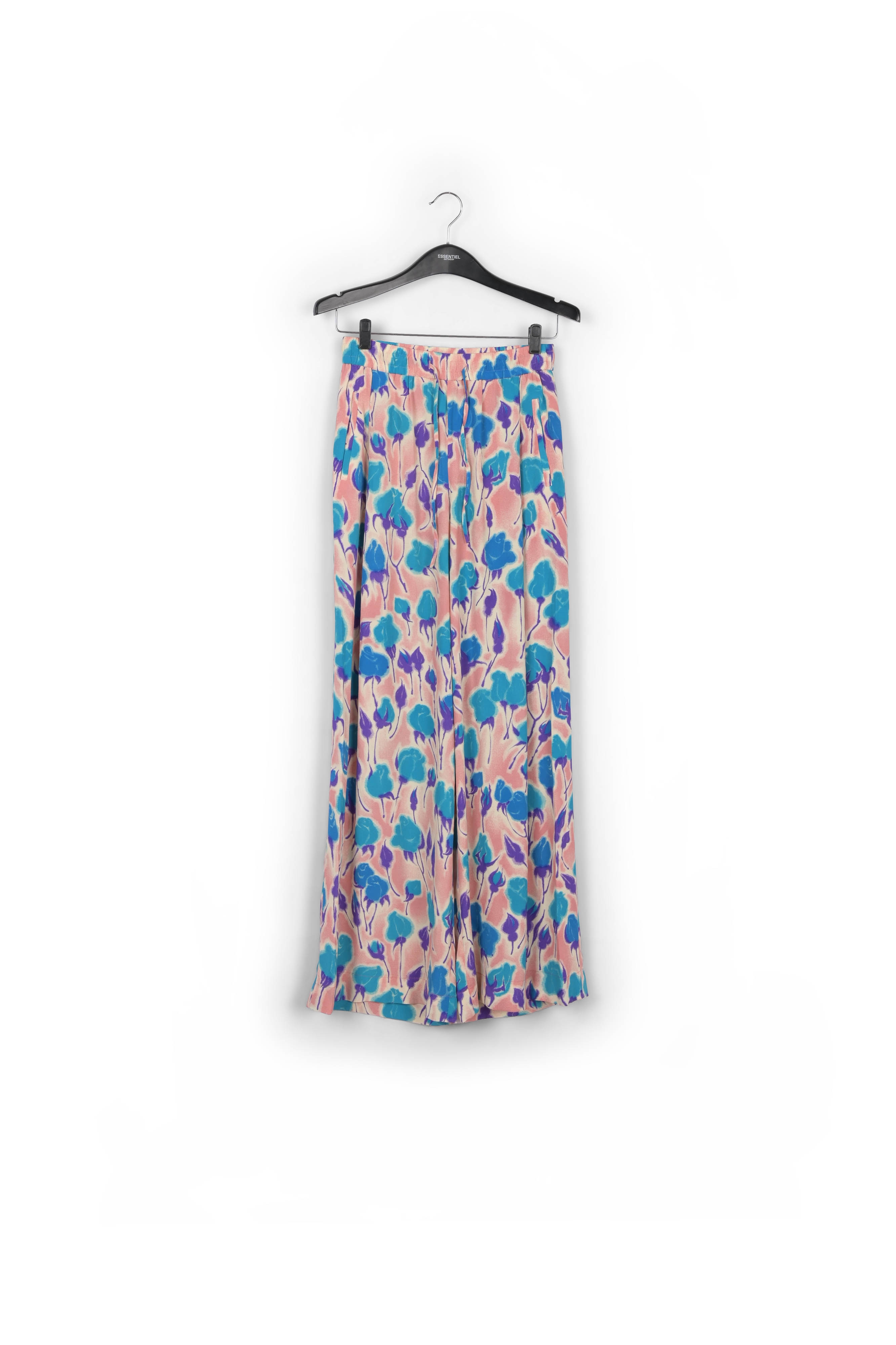 Light pink, blue and purple floral print wide-leg pants RE—SSENTIEL second-hand photo 1