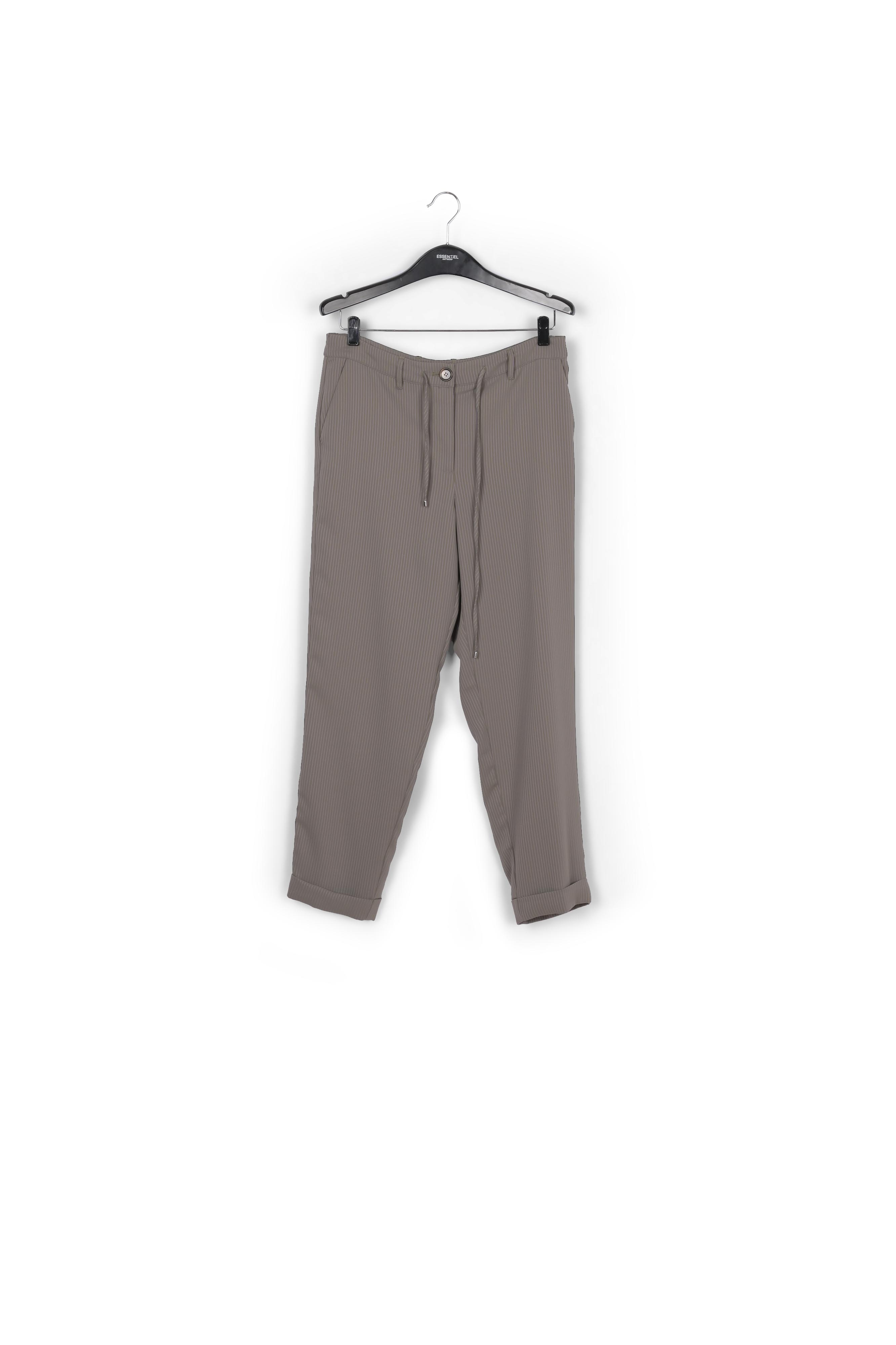 Pantalon près du corps gris à rayures RE—SSENTIEL seconde main photo 1