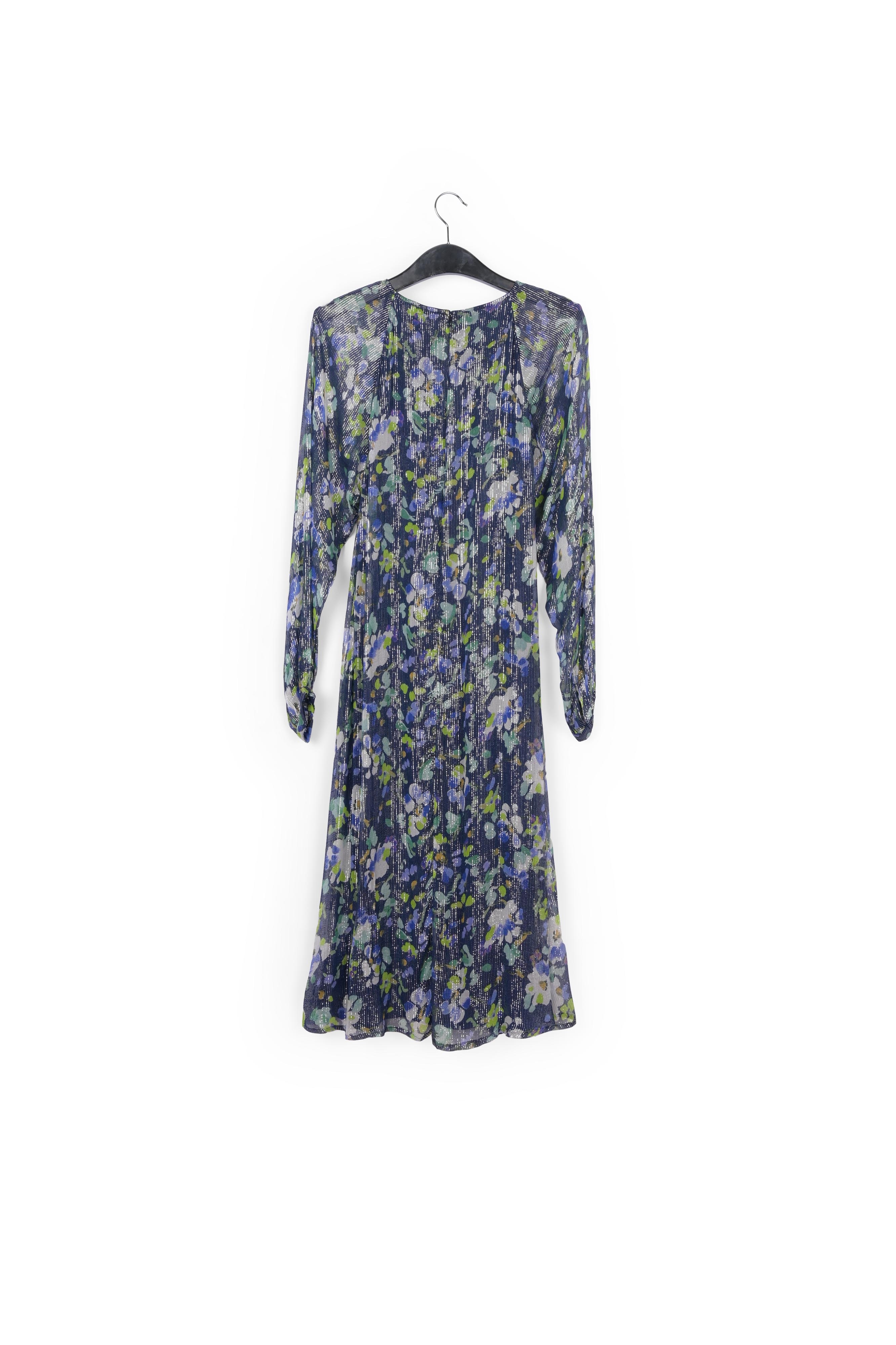 Mint green floral-print belted midi dress RE—SSENTIEL second-hand photo 2