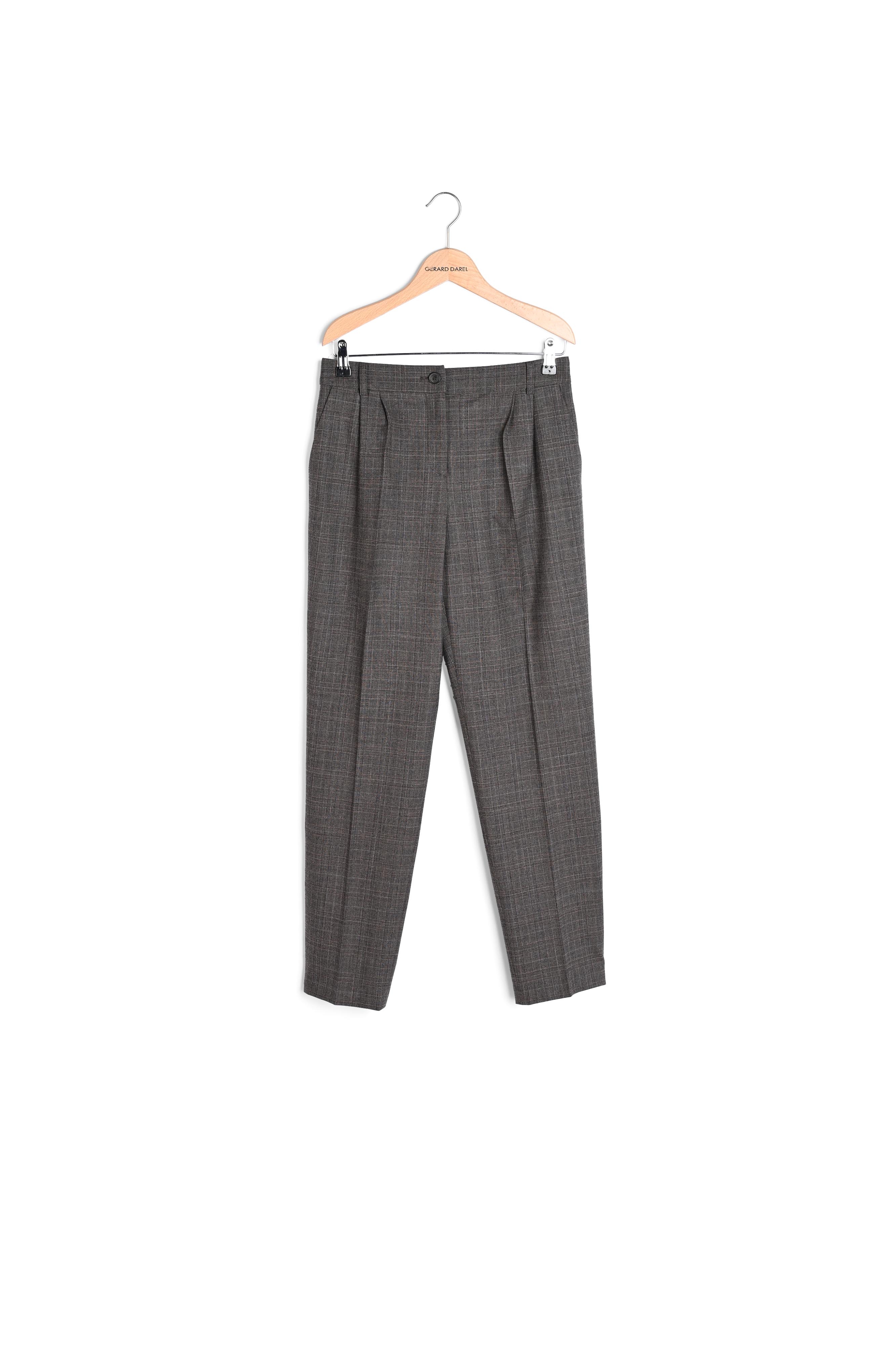 Pantalon carotte en lainage à carreaux - EMILIO Gerard Darel seconde main photo 1