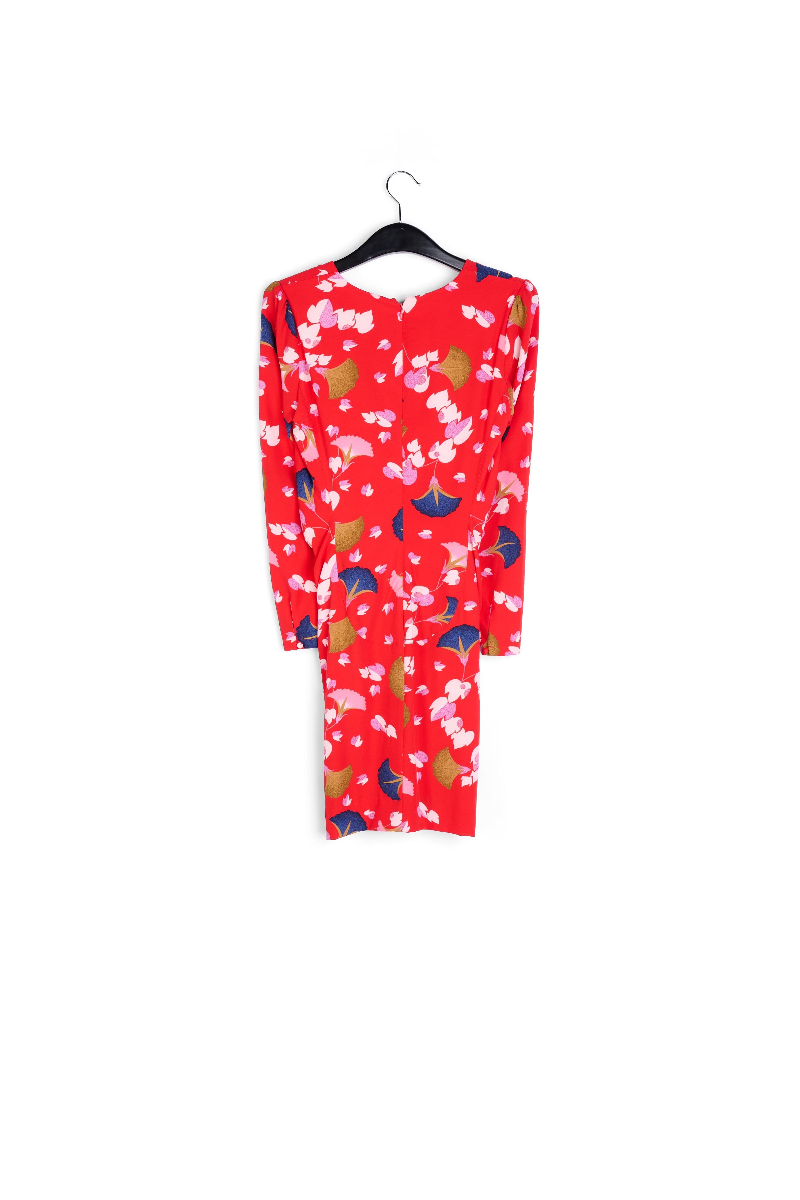 Rode mini-jurk met bloemenprint RE—SSENTIEL tweedehands photo 2